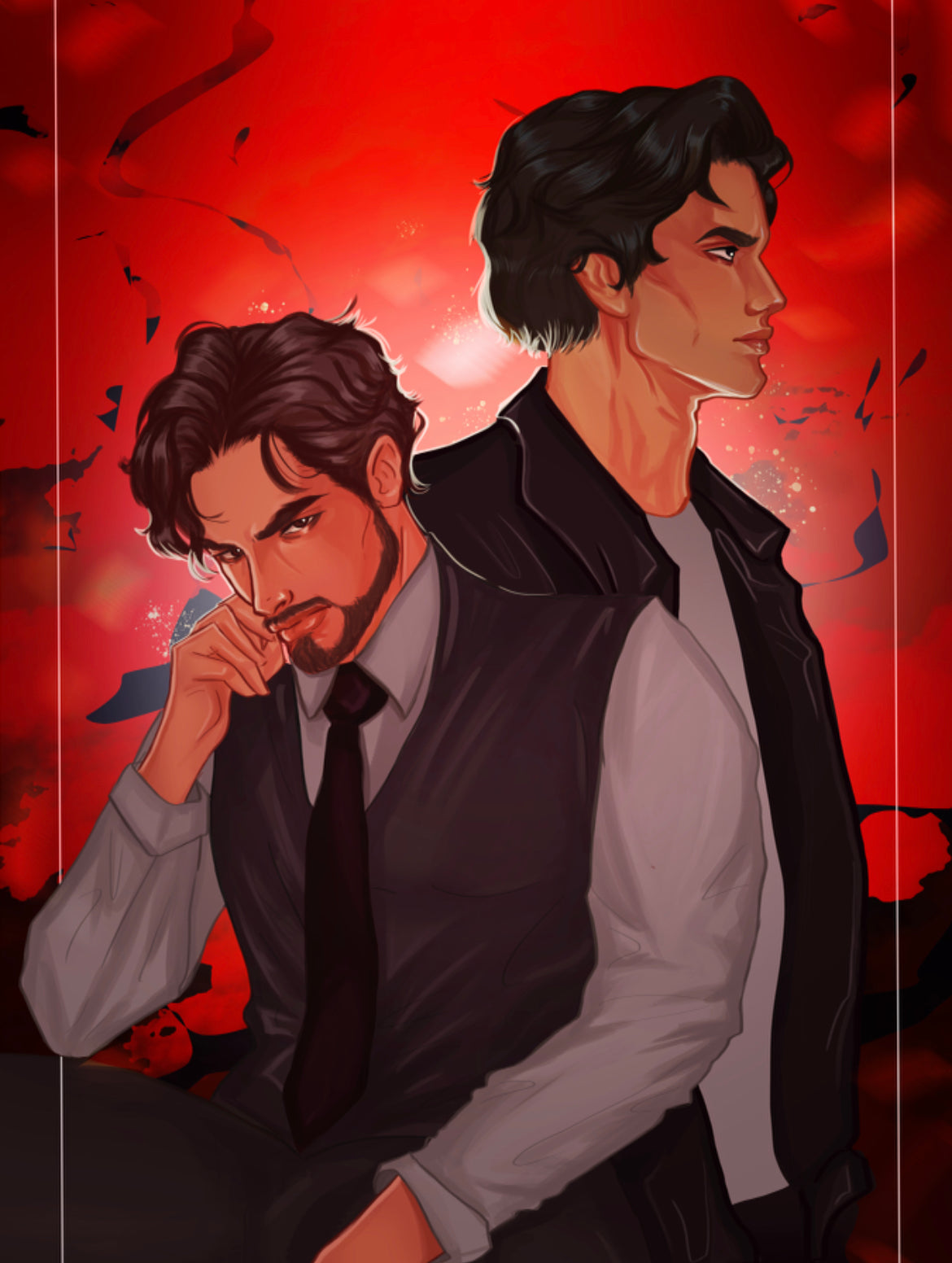 5x7 Inch Darius and Orion Zodiac Acadamy Art Print Wall Art Character Art Bookish Merch Reader Gifts Book Lover Gift