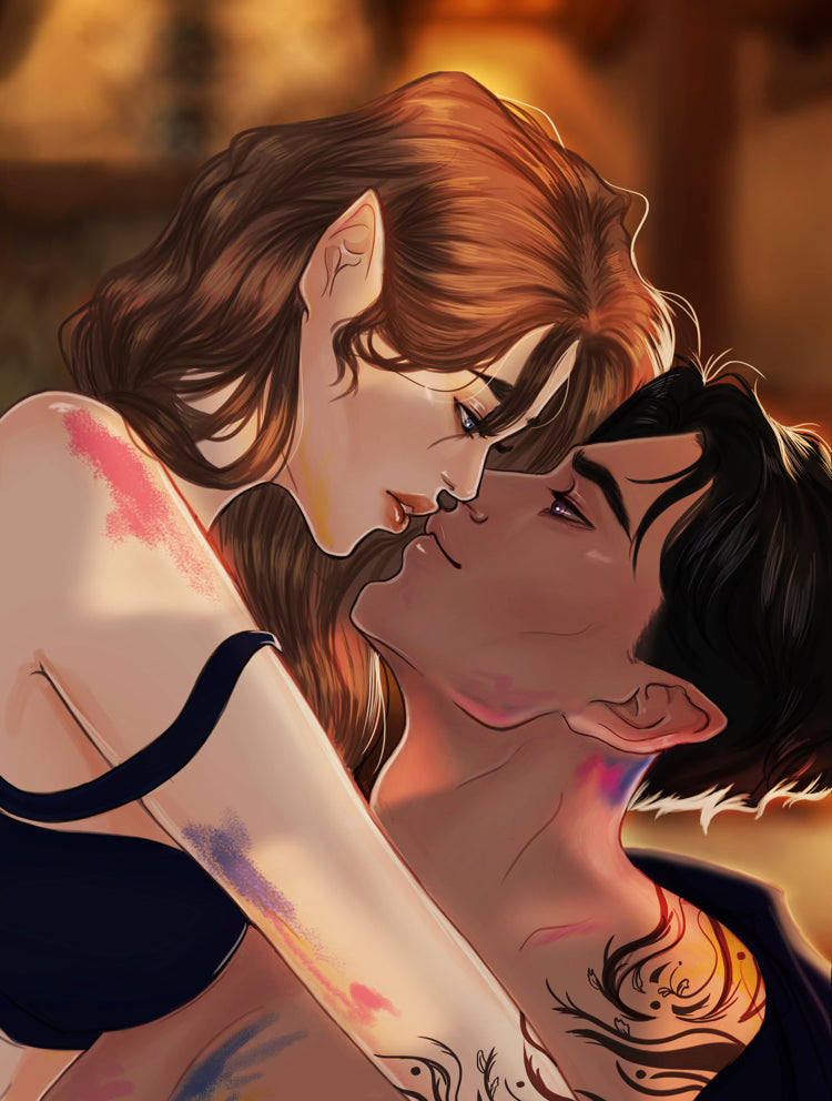 Chapter 55 5x7 Inch Art Print SJM Book Characters Feysand ACOMAF Book Merch Reader Gifts For Book Lovers Fan Art For Best Friend Gift Books