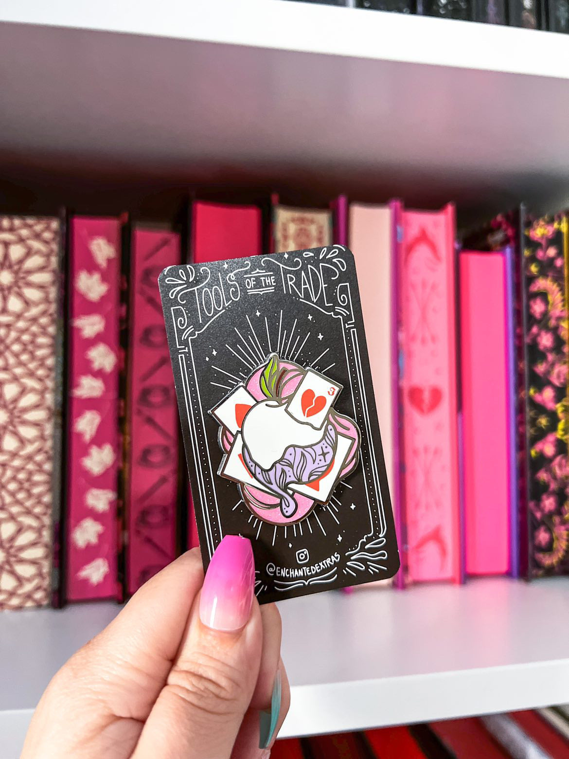 Jacks Apple Tools of the Trade Hard Enamel Pin OUABH Bookish Gift for Reader Best Friend Gifts Bookish Accessories The Ballad of Never After