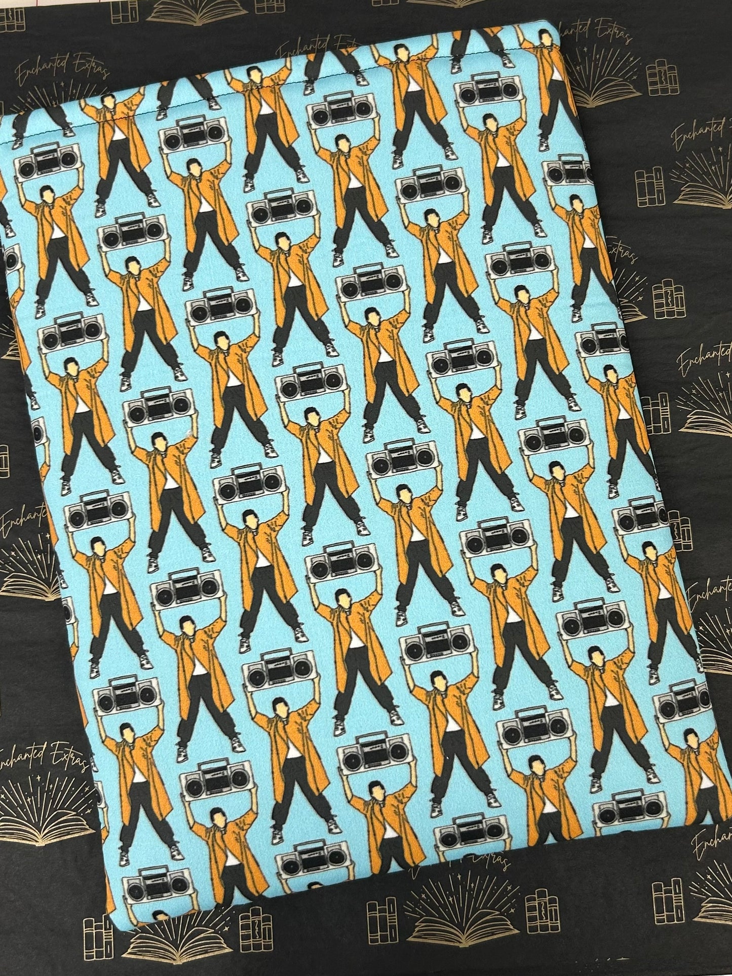 Lloyd Dobler Book Sleeve Say Anything Inspired Booksleeve 80s Movie Lover Gift Padded Book Cover for Readers Nostalgic Movie Scenes