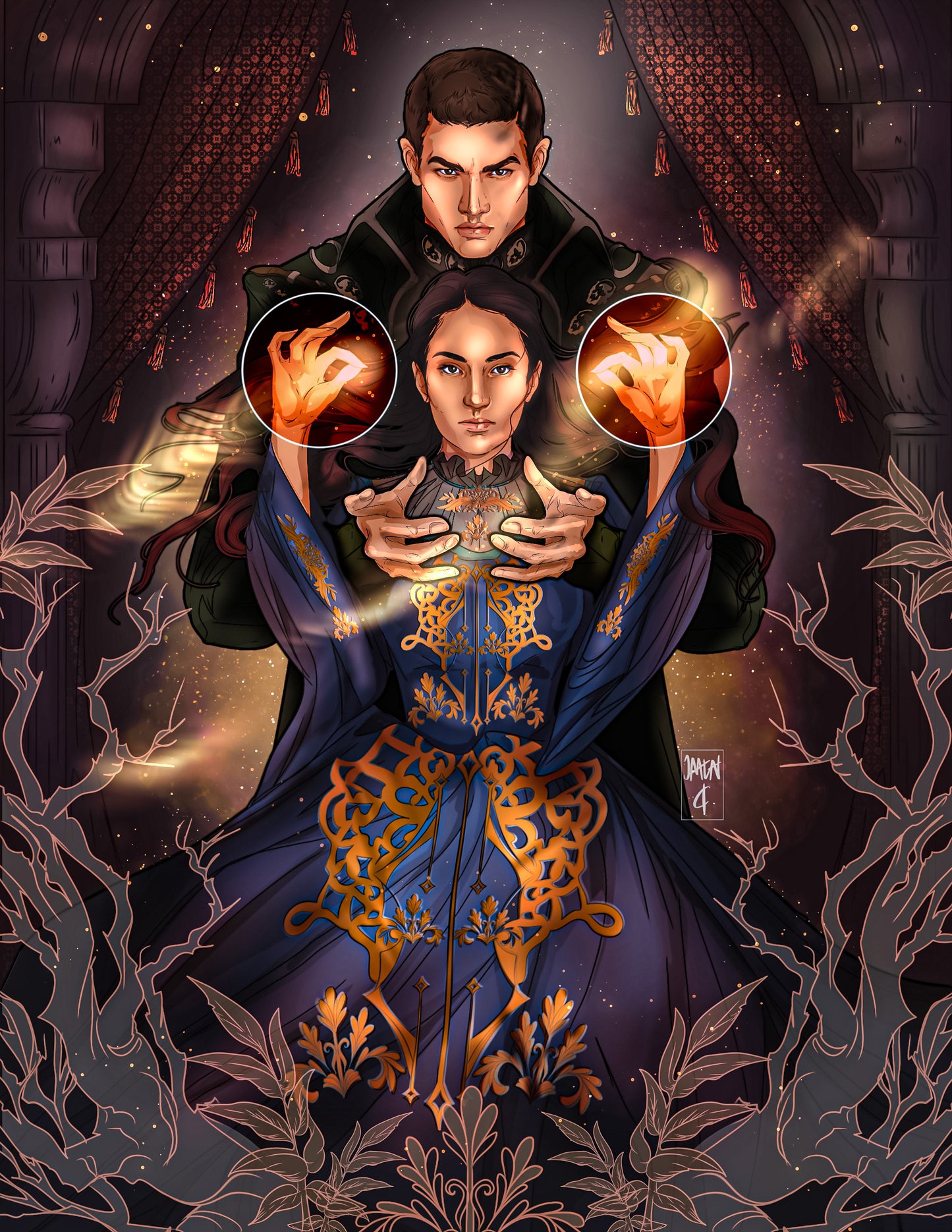 Large Alina and Mal Booksleeve Malina Six of Crows Shadow and Bone Book Cover Reader Gift Book Lover