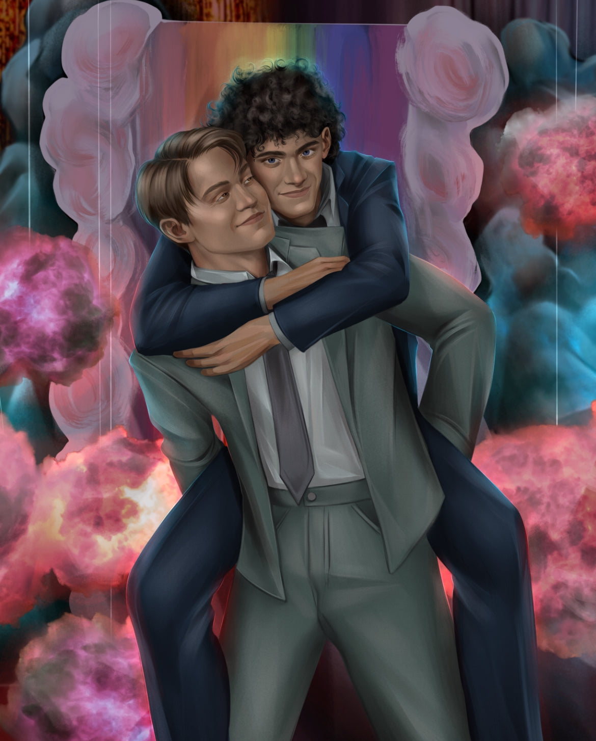 5x7 Inch Nick and Charlie at Prom Heartstopper Art Print Boyfriends LGBTQ Bookish Art Gift for Them Best Friend Gift Reader Gifts For Her