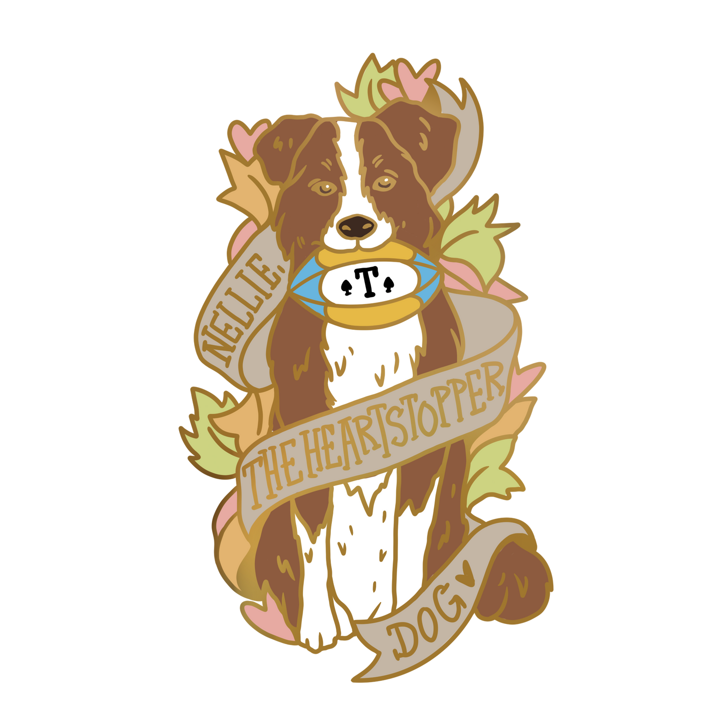 Nellie Nelson Hard Enamel Pin Heartstopper Bookish Gift for Book Lovers Nick and Charlie Book Lover Gift Graphic Novel Love Wins Reader Gift