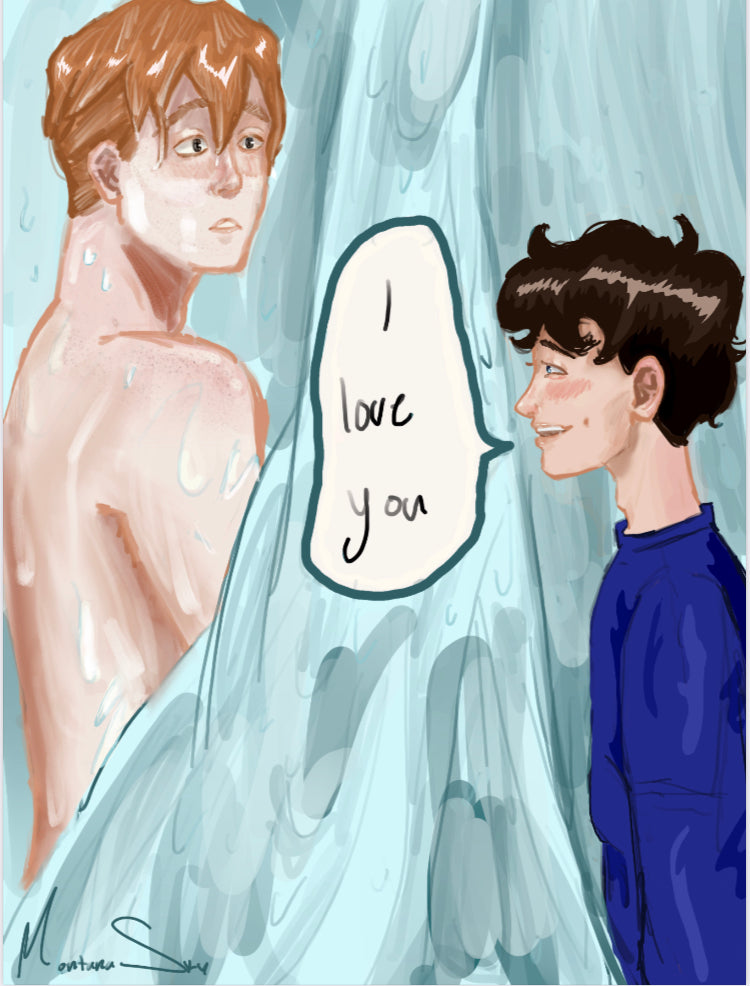 Nick and Charlie 5x7 Inch Art Print I Love You Boyfriends LGBTQ Bookish Gifts Queer Reads For Book Lovers Nick Nelson Charlie Spring