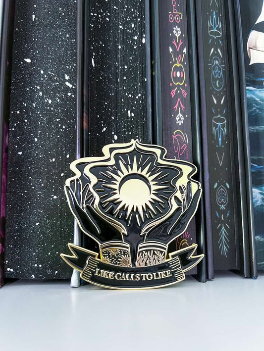 Shadow and Bone Black and Gold Quote Enamel Pin Six of Crows