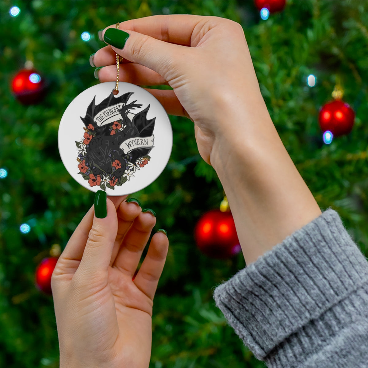 Abraxos The Fiercest Wyvern Tree Ornament Gift Topper Throne of Glass Gift For Her Best Friend Gift Christmas Decorations