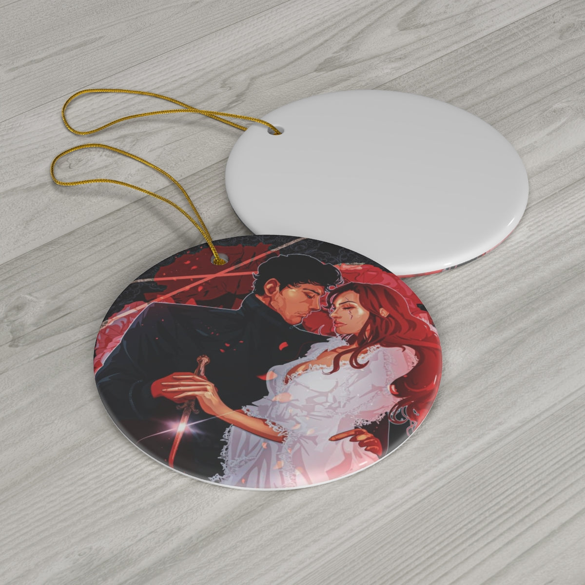 FBAA Ceramic Ornament Gift for Book Lovers Gift For Her Reader Bookish Merch From Blood and Ash Book Couples Bookish Characters