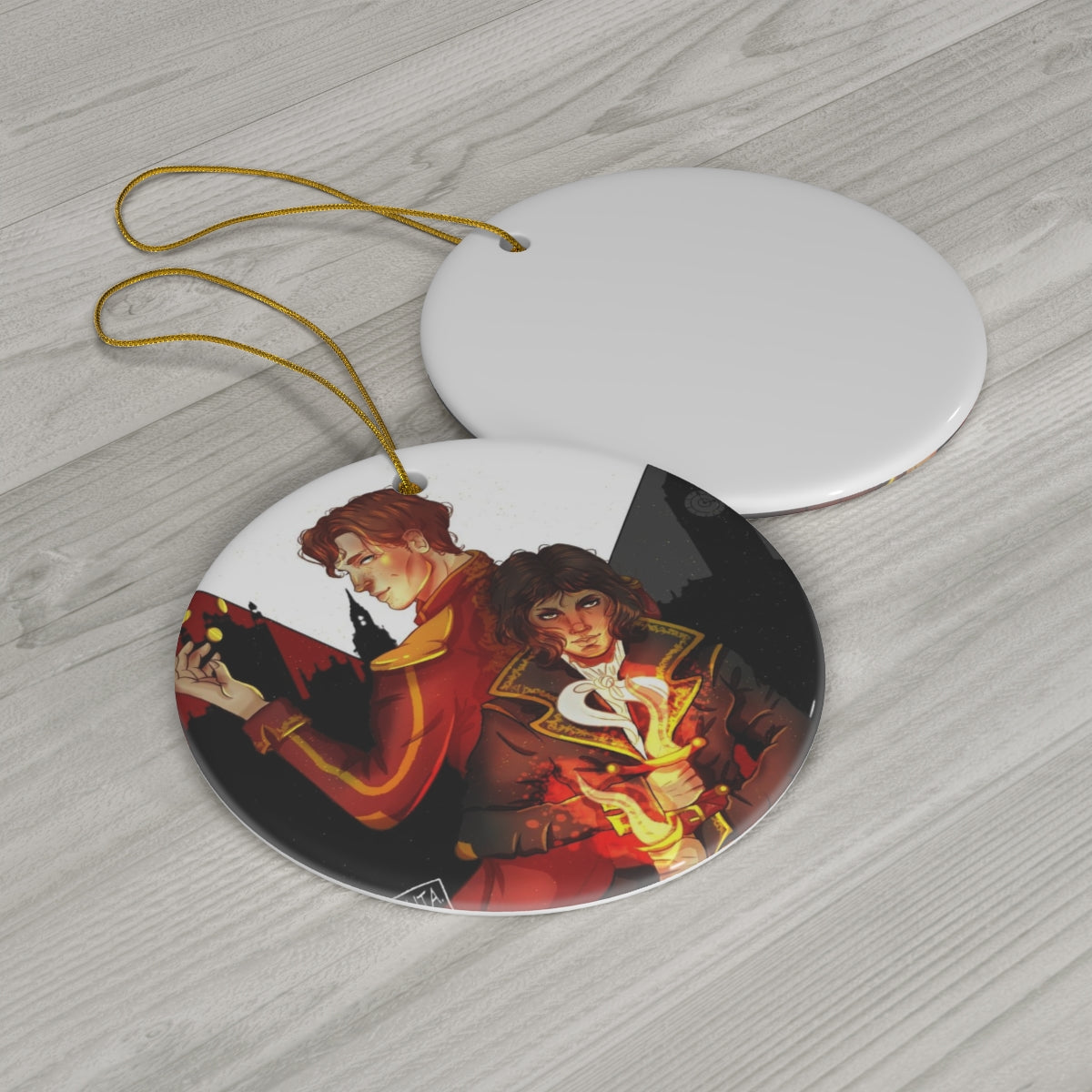 ADSOM Ceramic Ornament Gift for Book Lovers Gift For Her Reader Book Characters V E Schwab Bookish Merch Tree Ornament Gift Tag