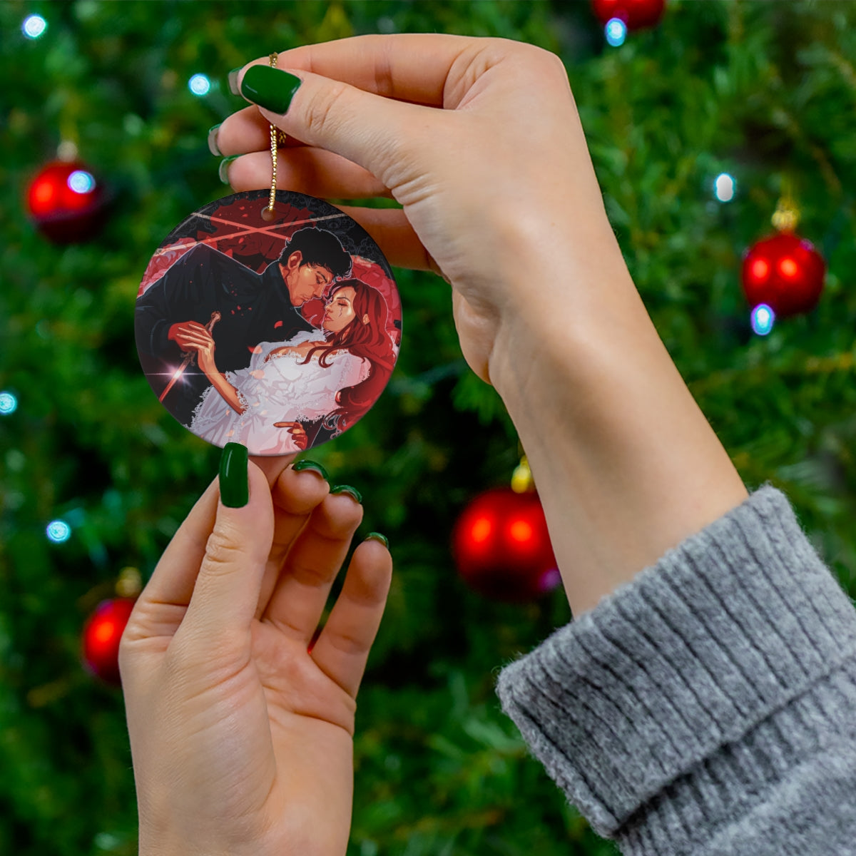 FBAA Ceramic Ornament Gift for Book Lovers Gift For Her Reader Bookish Merch From Blood and Ash Book Couples Bookish Characters