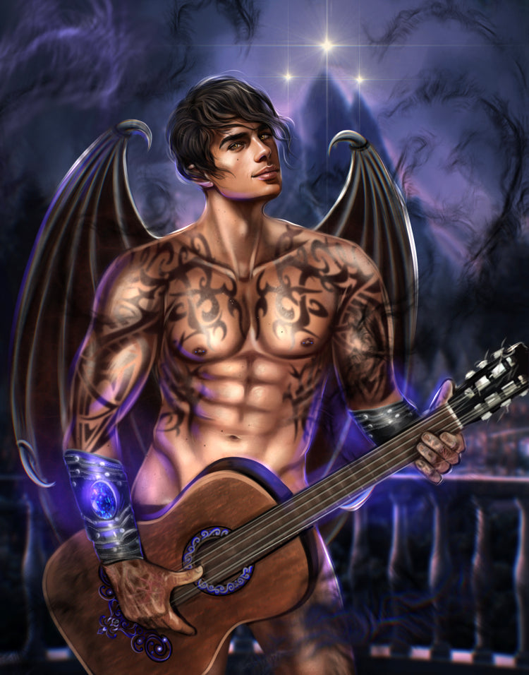 Azriel 5x7 Art Print ACOTAR Night Court Book Boyfriend Sarah J Maas Bookish Merch Reader Gifts for Book Lover SJM Book Character Book Lover