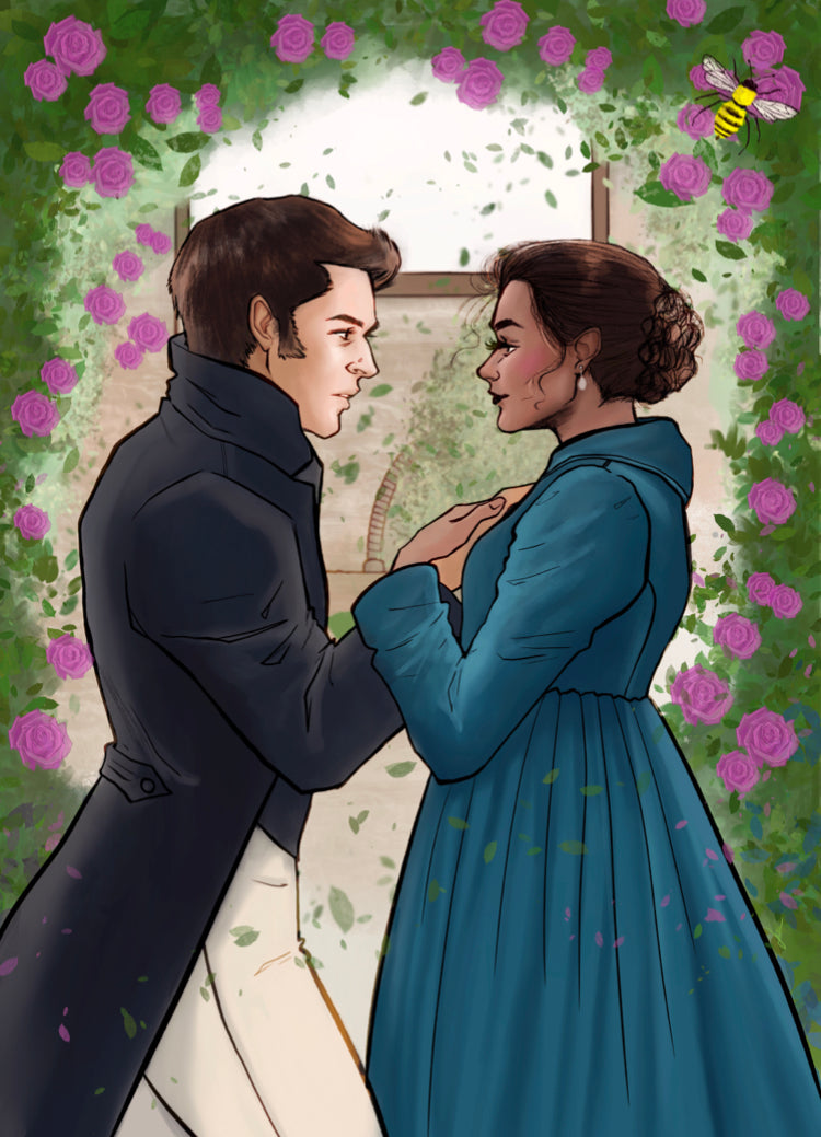 5x7 Kanthony I am Unharmed Art Print Bookish Merch Reader Gift Book Series Character Art Gift for Her Bookish Gift for Reader Bee Sting Art