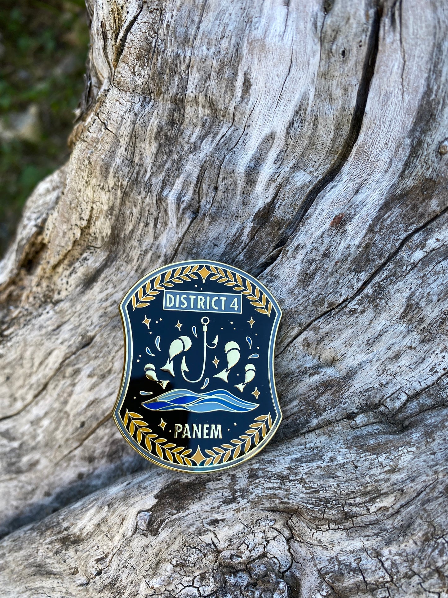 District 4 Soft Enamel and Epoly Top Coat Pin