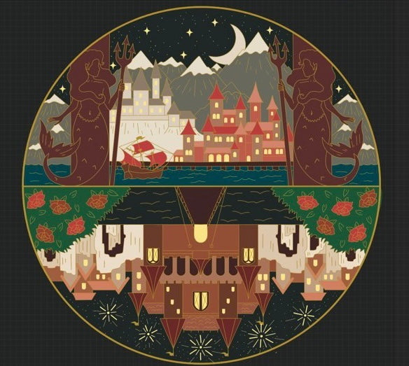 2.5 Inch Valenda and the Magnificent North Hard Enamel Pin OUABH Worlds of Stephanie Garber Once Upon a Broken Heart Bookish Gift Pin Series Worlds Collide Reader Gift