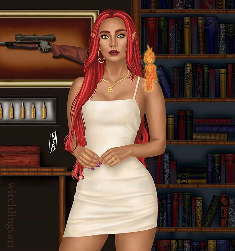 5x7 Art Print Bryce and Lehabah Sarah J Maas Bookish Merch