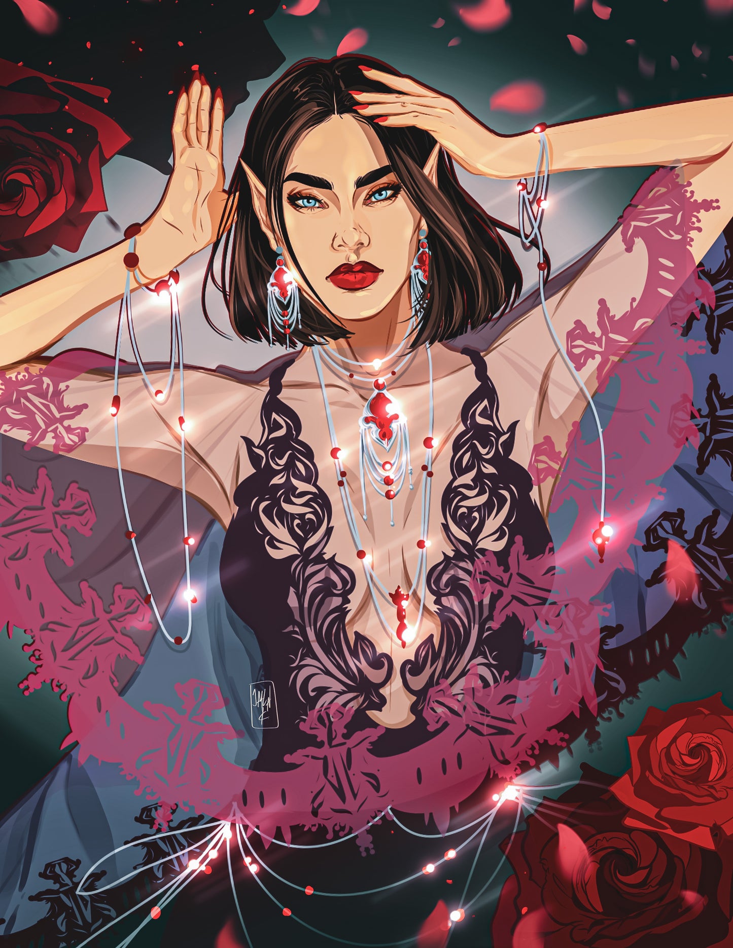 Amren ACOTAR Book Sleeve Sarah J Maas Bookish Merch