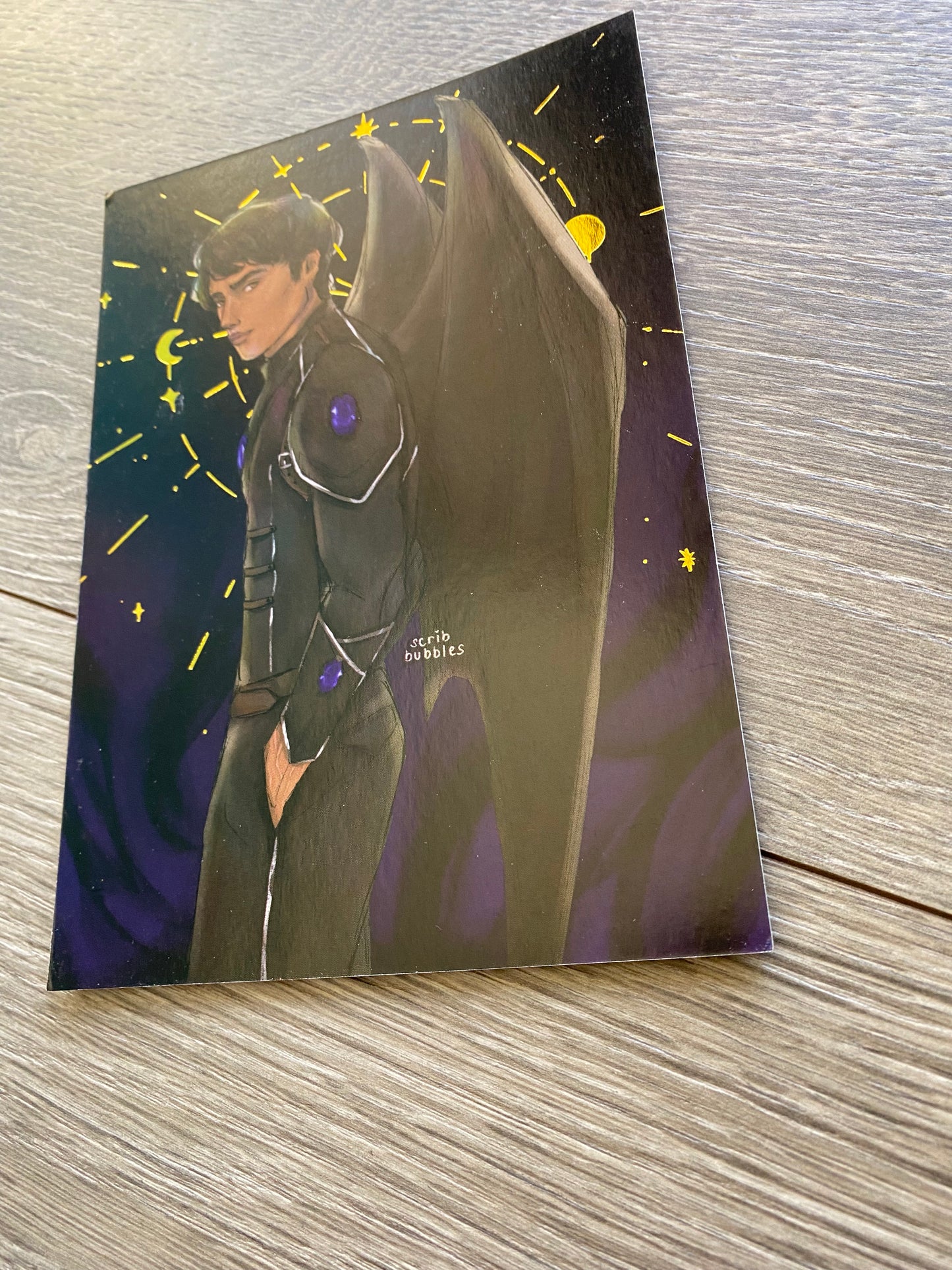 Azriel 5x7 Art Print Bookish Art Print Inner Circle ACOTAR Bat Boys Wingspan Matters SJM Maas Destruction Book Lover Night Court Bookish