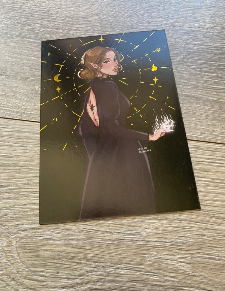 Nesta 5x7 Inch Art Print ACOTAR SJM Licensed Merch Reader Gift For Best Friend Sarah J Maas A Court Of Thorns And Roses Book Lover