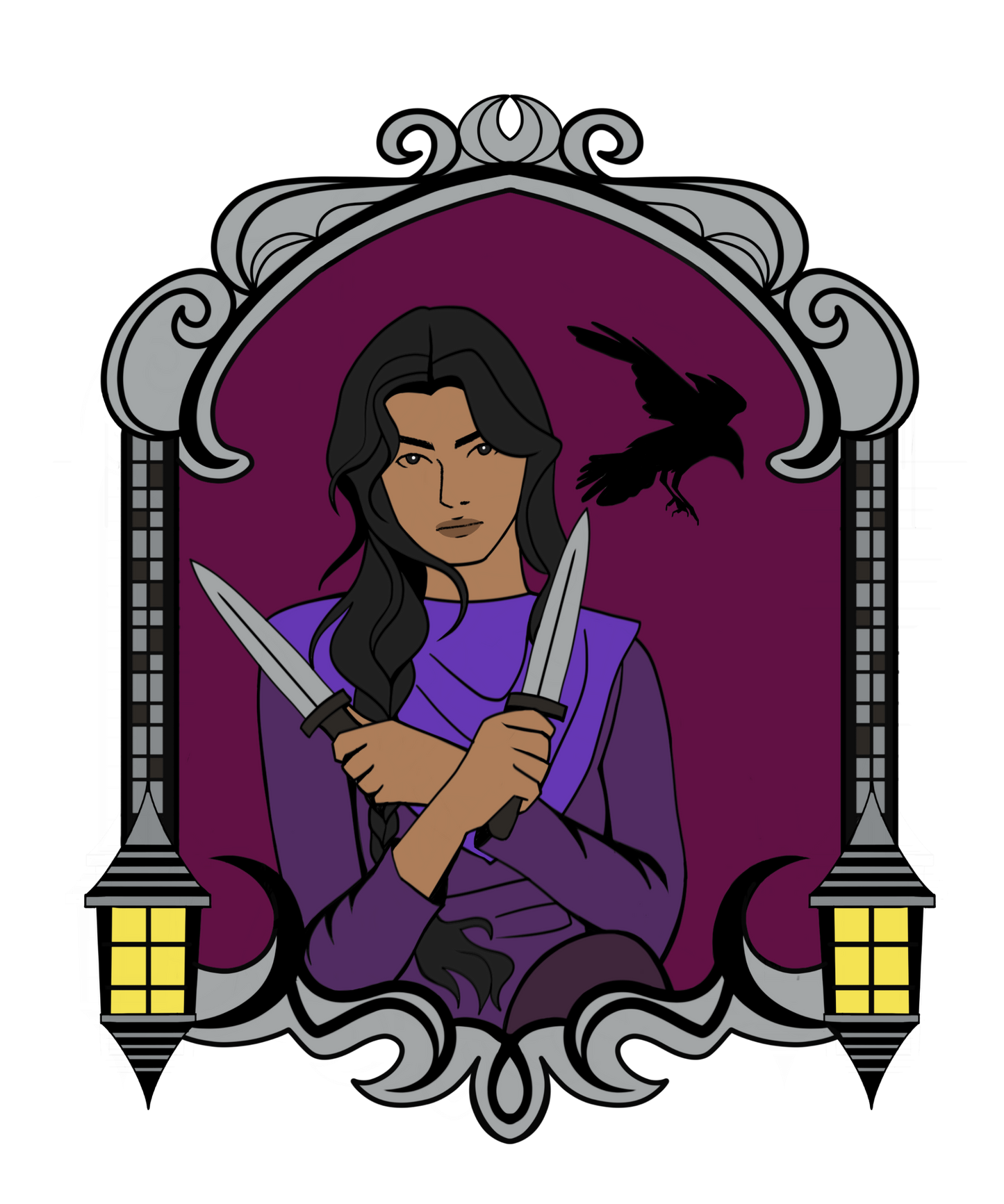 Inej Enchanted Portrait Enamel Pin SOC Bookish Pin The Wraith Hard Enamel Pin Collector Gift Grishaverse Merch Reader Gifts