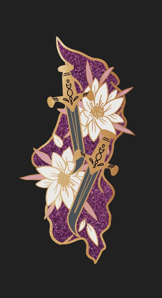 Inej's Dagger's Wraith Six of Crows Enamel Pin Tools of the Trade Shadow and Bone Leigh Bardugo Book Character