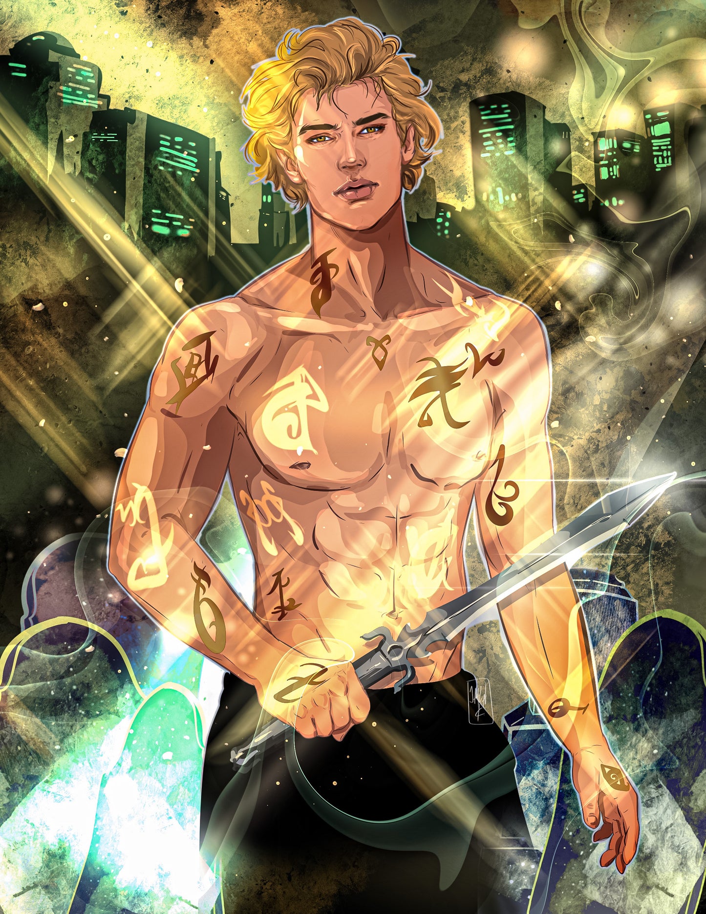 5x7 Jace Herondale Art Print Shadowhunters Book Boyfriend Character Art Bookish Merch