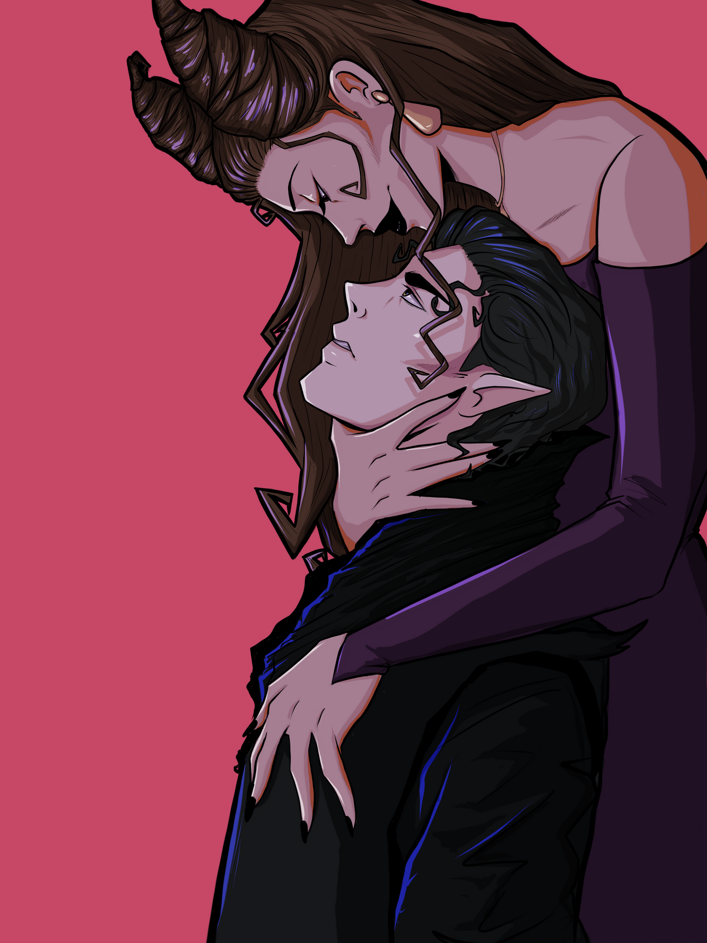 5x7 Jurdan Art Print Jude and Cardan Bookish Merch Reader Gift For Her Book Couples Character Fan Art Book Couples Book Lover Book Series