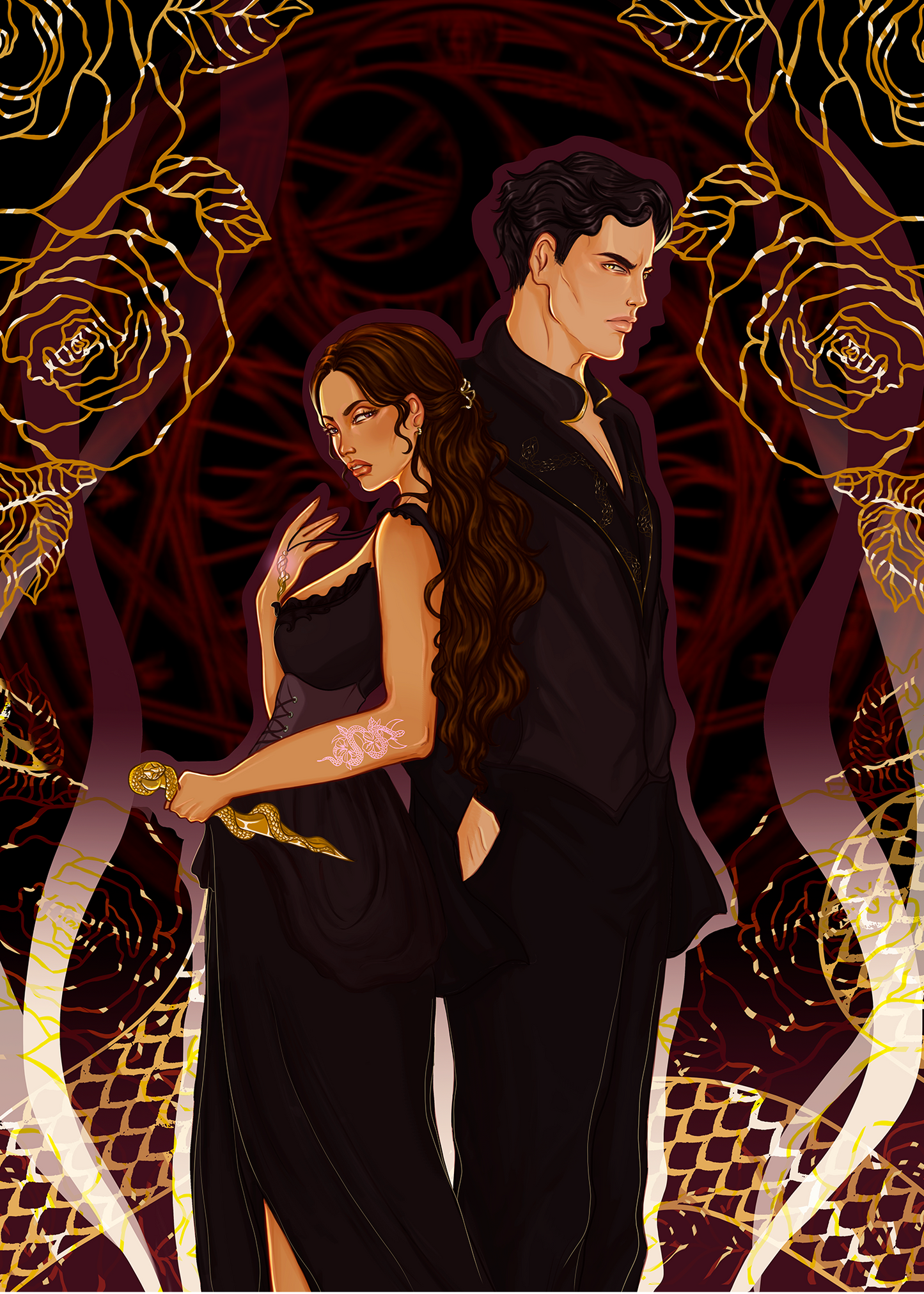 5x7 KOTW Art Print Book Couple Emilia and Wrath Book Characters Gift For Book Lover Best Friend Gift Reader Gift Gift For Her Bookish March