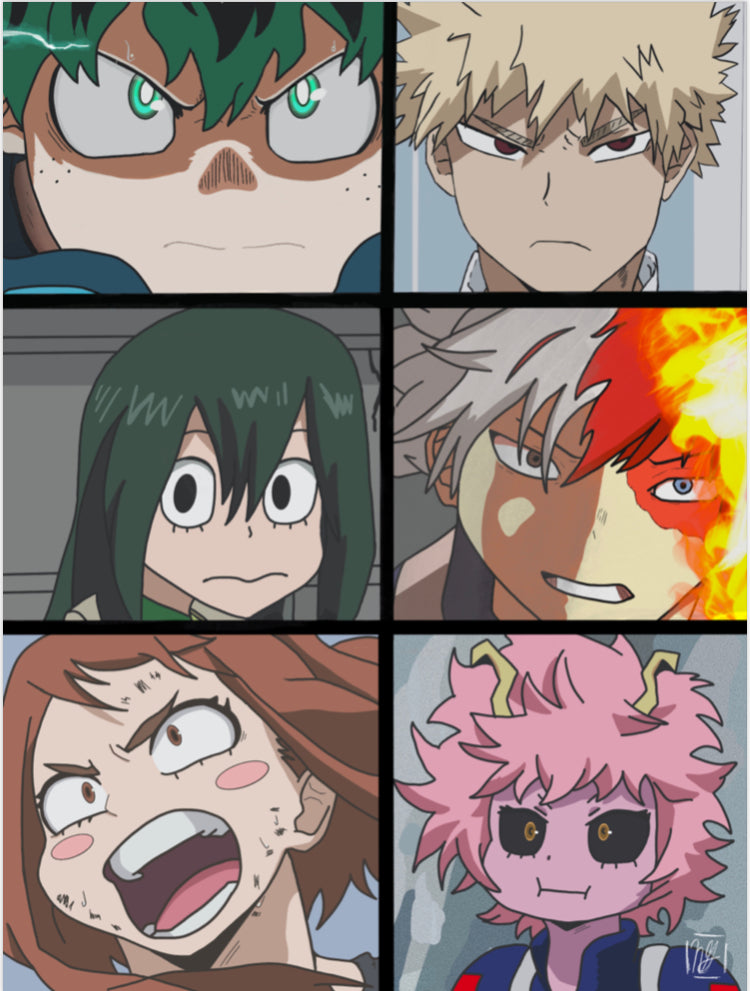 My Hero Academia 5x7 Character Art Print