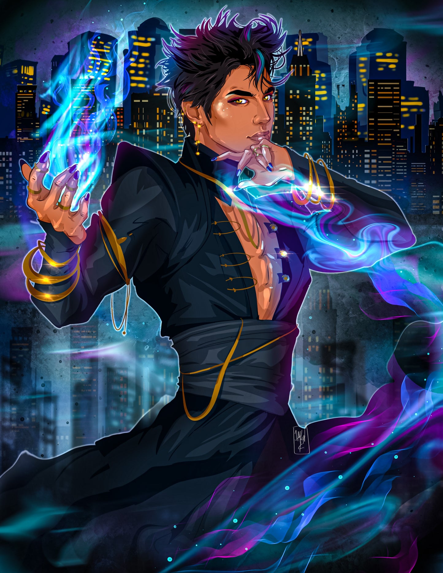 5x7 Magnus Bane Art Print Shadowhunters Bookish Merch Reader Gift Warlock Gift For Her Best Friend Gift Malec