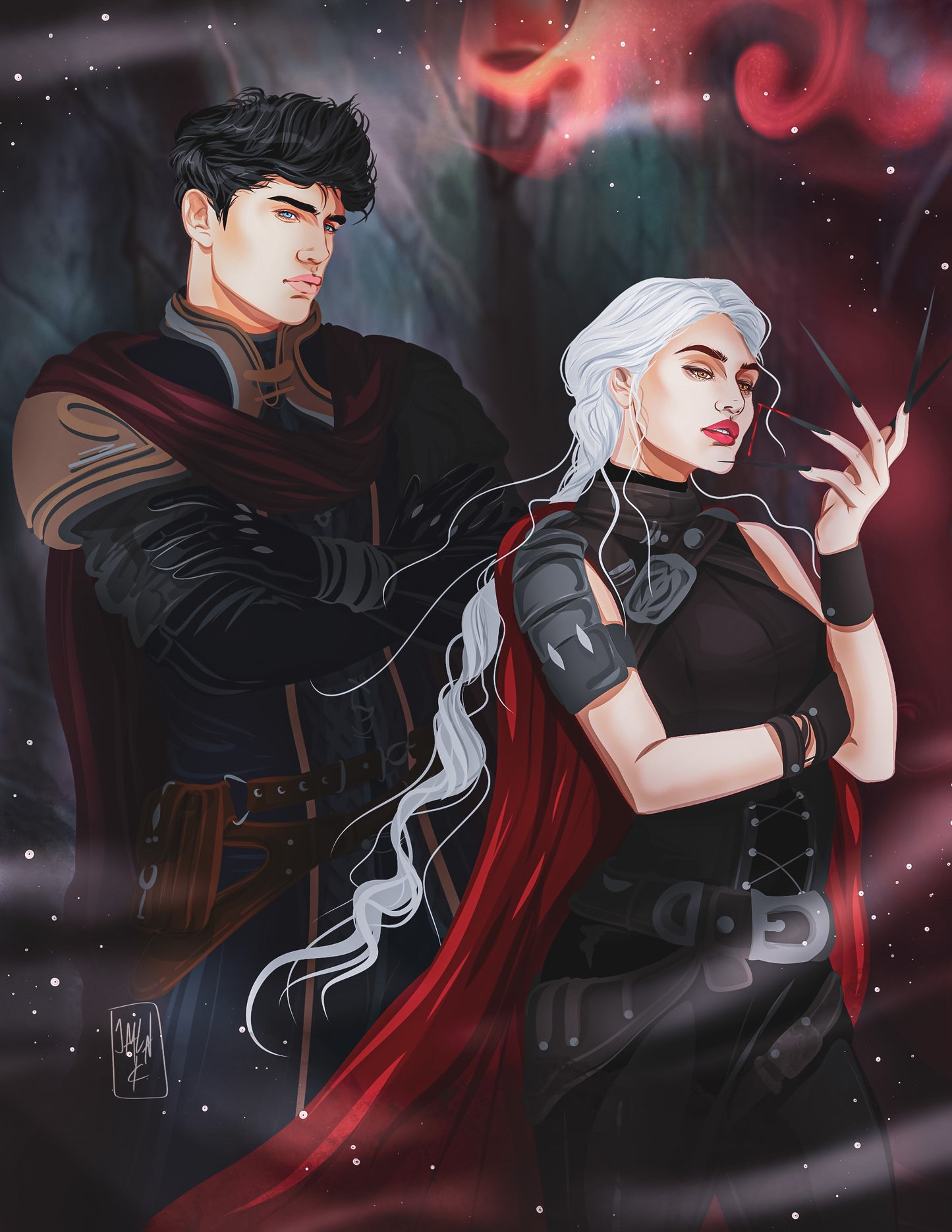 5x7 Art Print Manon and Dorain Sarah J Maas Bookish Merch
