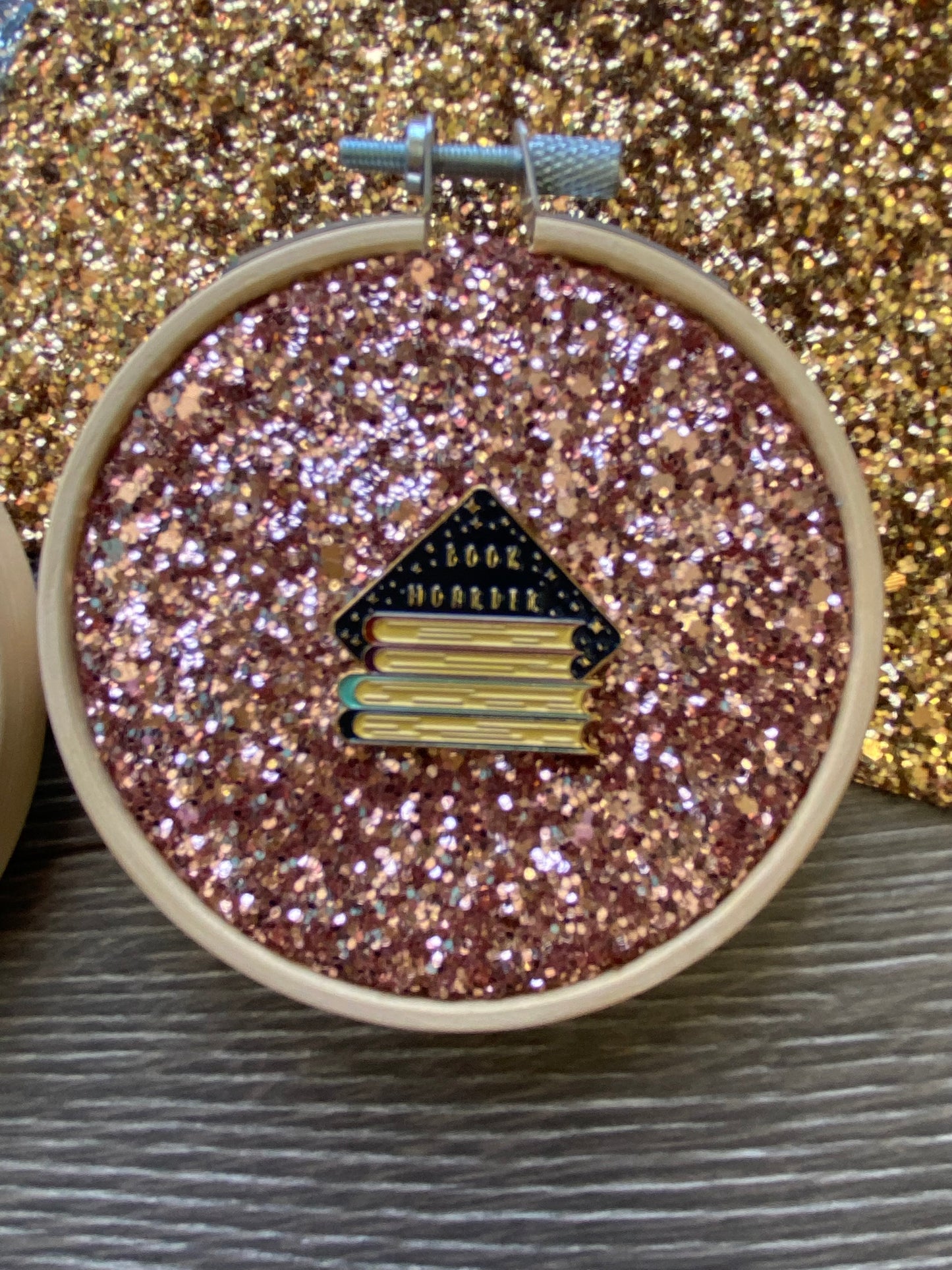 Mini Glitter Pin Hoop 3 Inch Individual Pin Display Enamel Pin Display Pin Collection Display