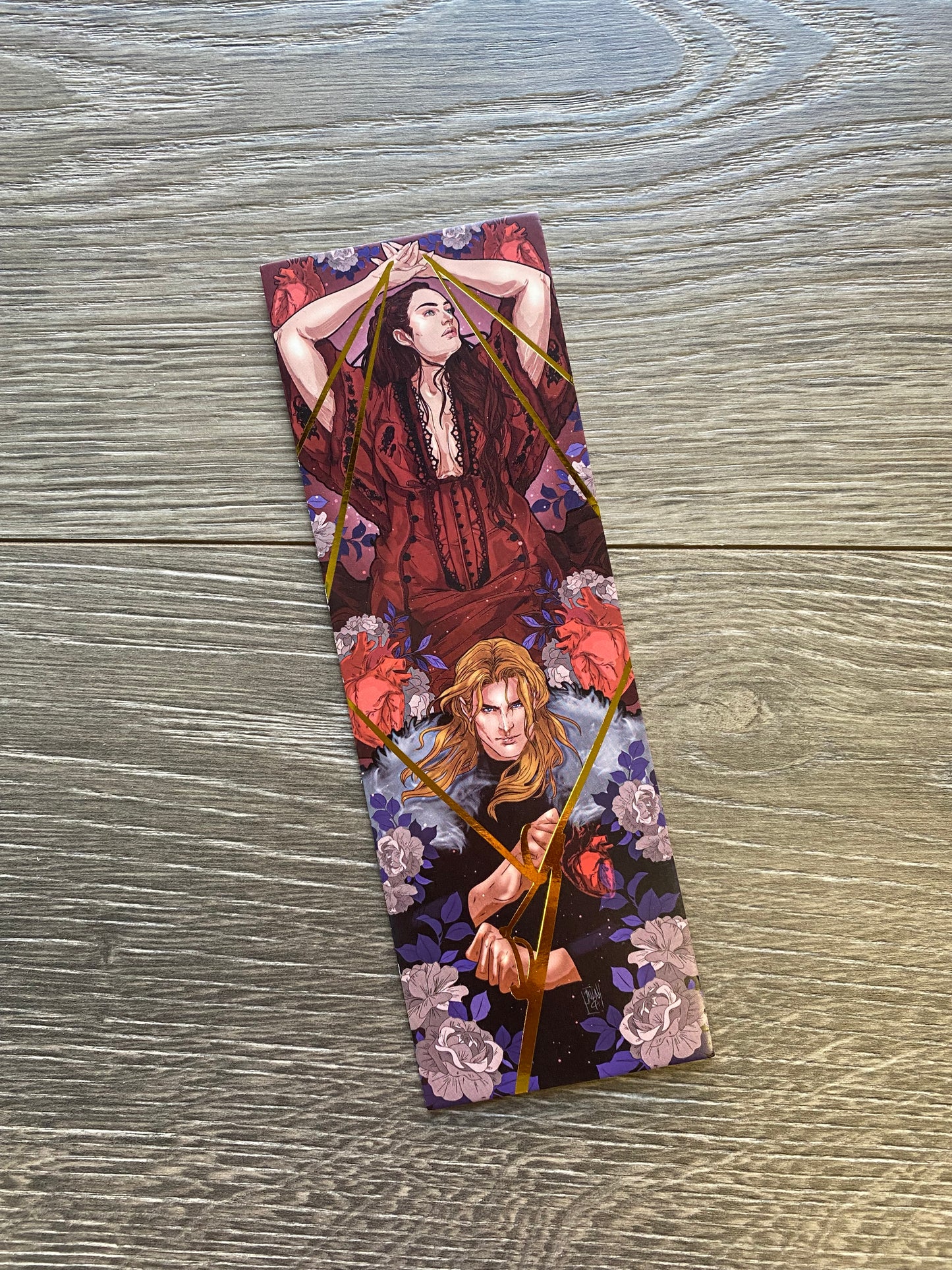 Nina and Matthias Shadow and Bone Foil Bookmark