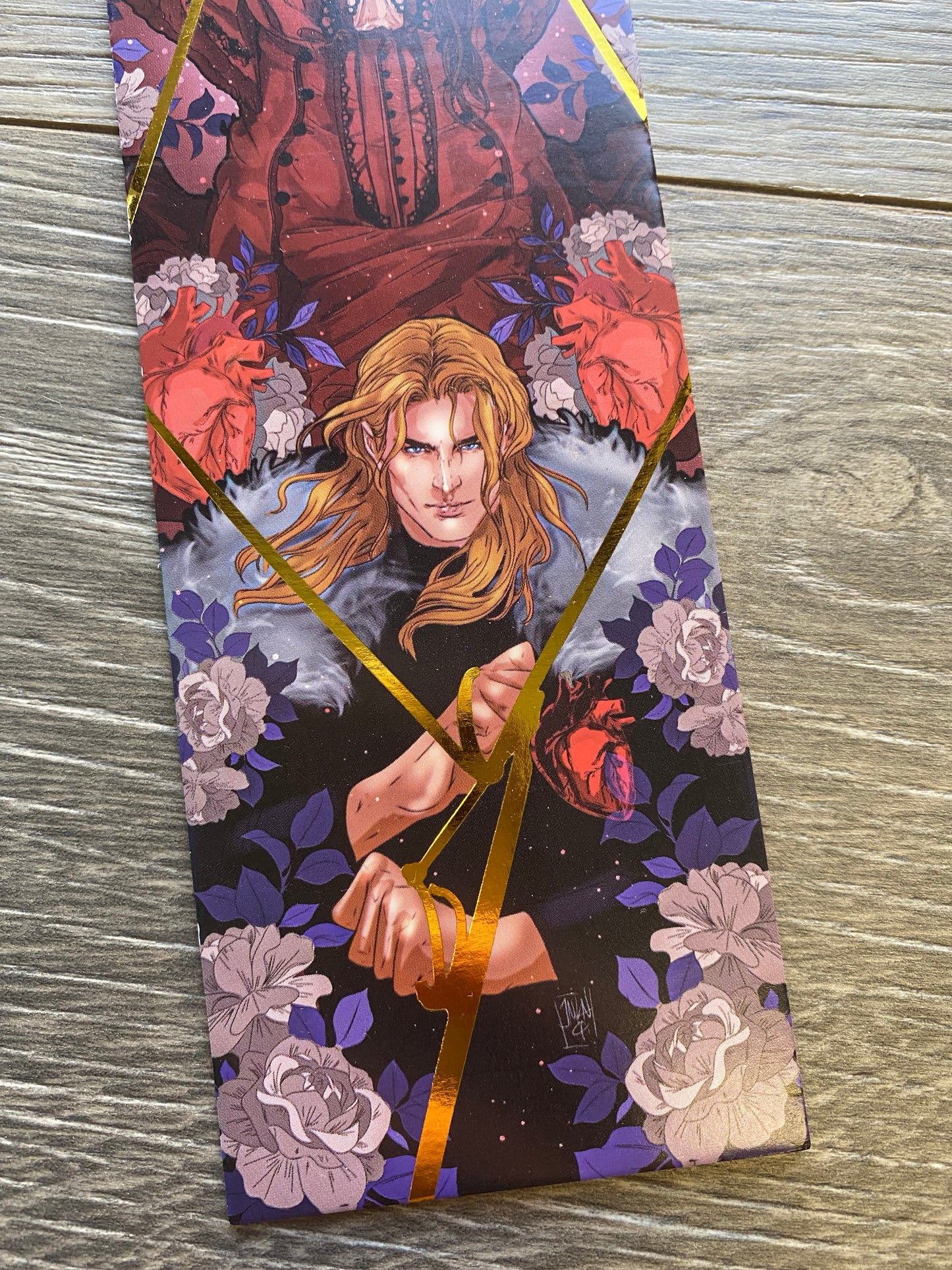 Nina and Matthias Shadow and Bone Foil Bookmark