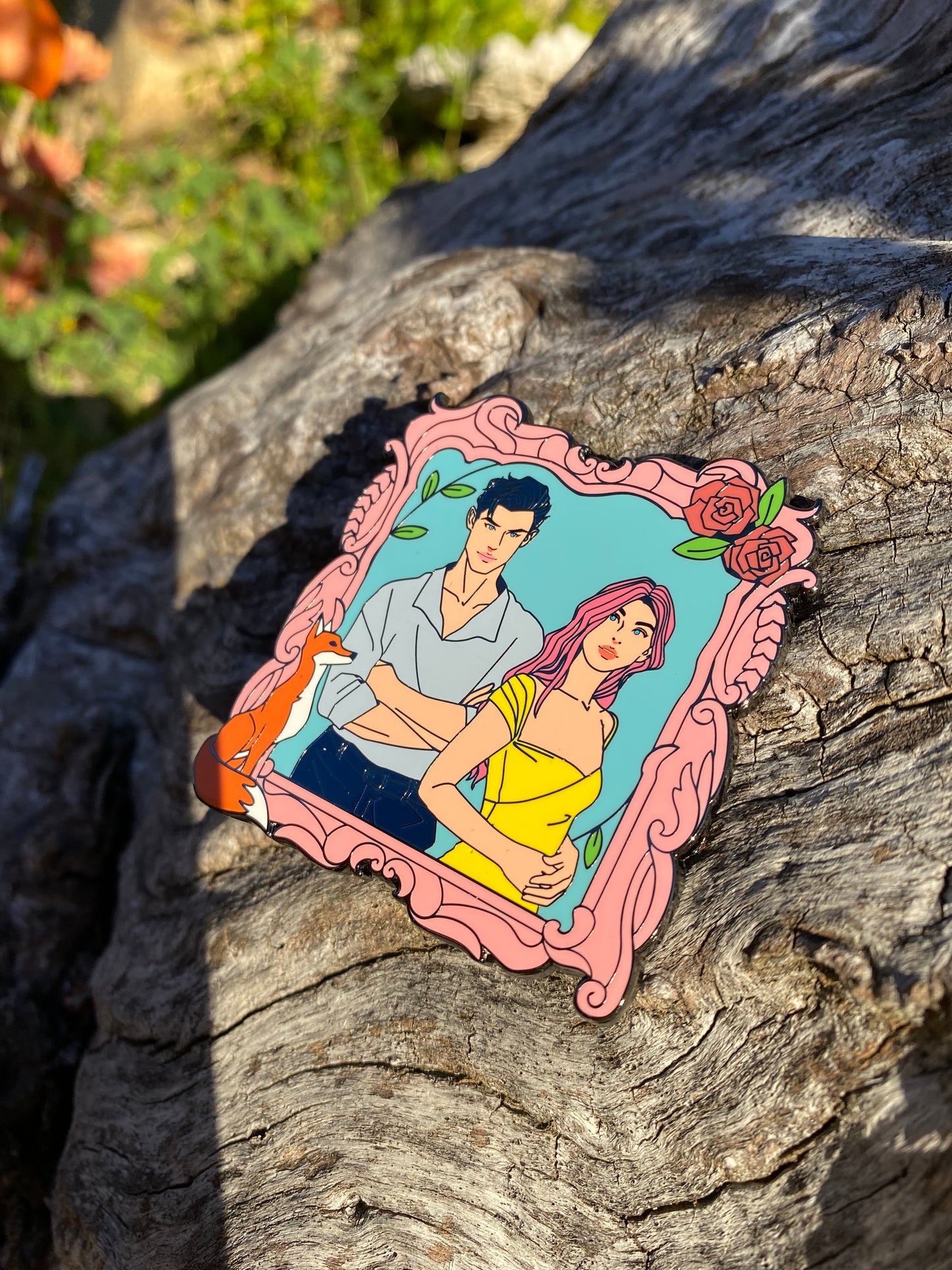 Once Upon a Broken Heart Jacks and Evangeline Portrait Enamel Pin