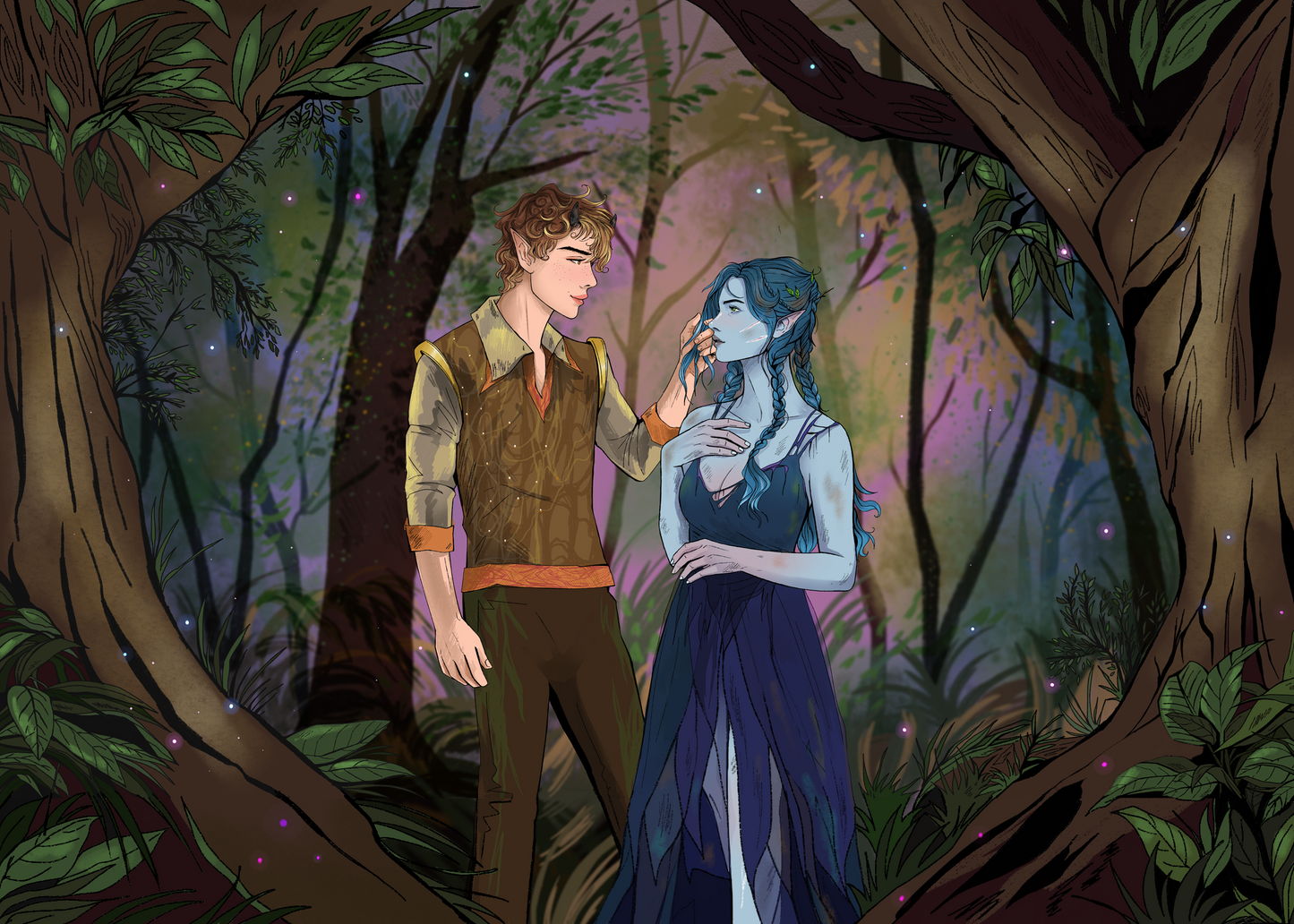 5x7 Oak and Suren Art Print Reader Gift Bookish Merch The Stolen Heir Book Couples Gift For Her Bookish Merch Fan Art Book Lover