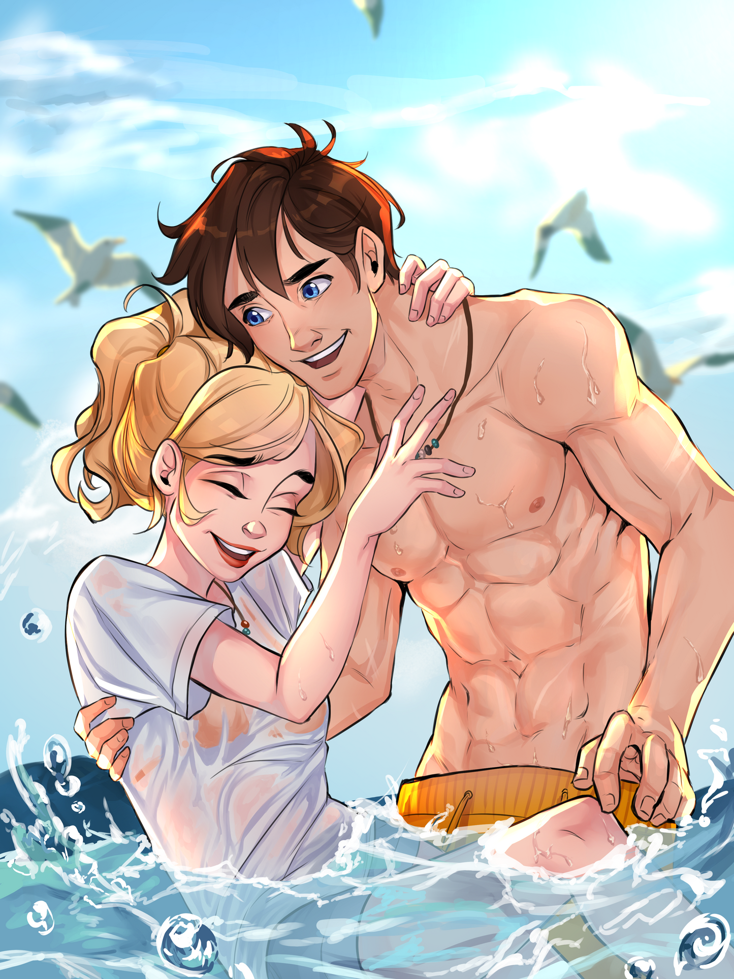 Percabeth Book Couple Booksleeve Gift for Book Lover Reader Gifts For Her Book Characters for Him Percy Gifts For Him