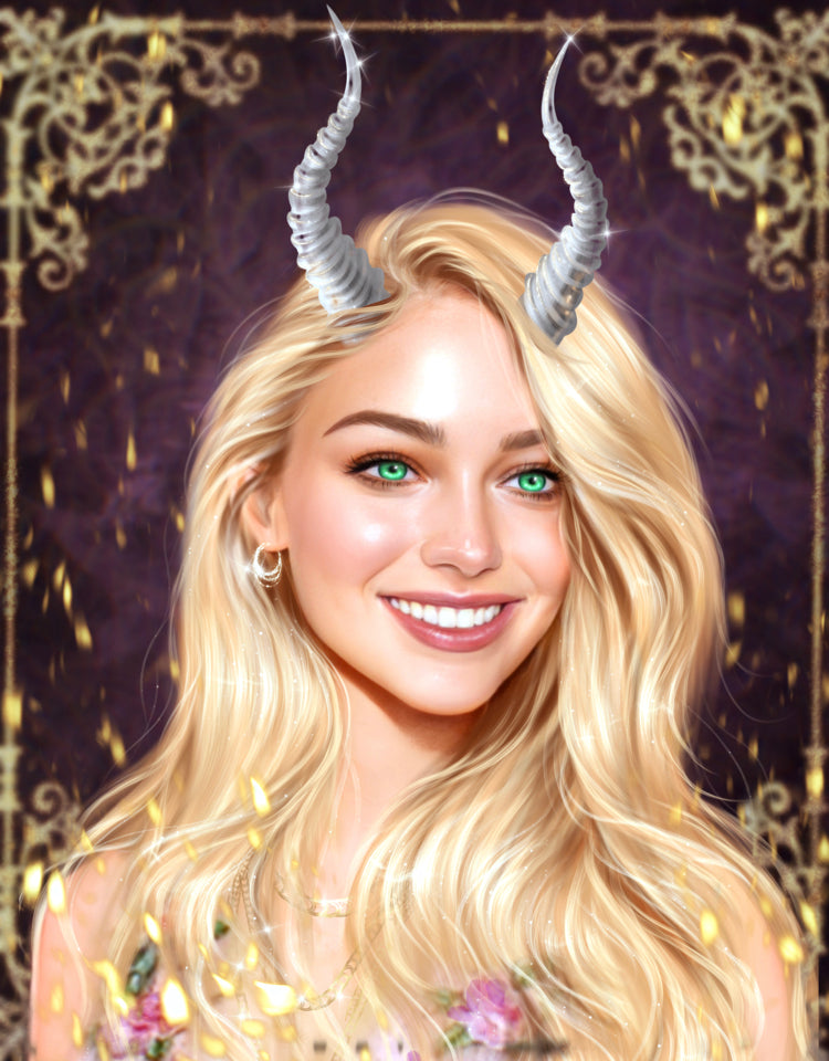 Persephone 5x7 Inch Art Print A Touch of Darkness Fan Art Book Character Reader Merch Gift For Her Best Friend Gifts Book Lover