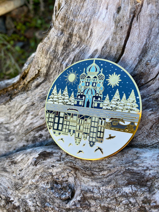 Ravka and Ketterdam Location Hard Enamel Pin SOC Bookish Destinations Reader Gifts For Her Gift For Him The Little Palace