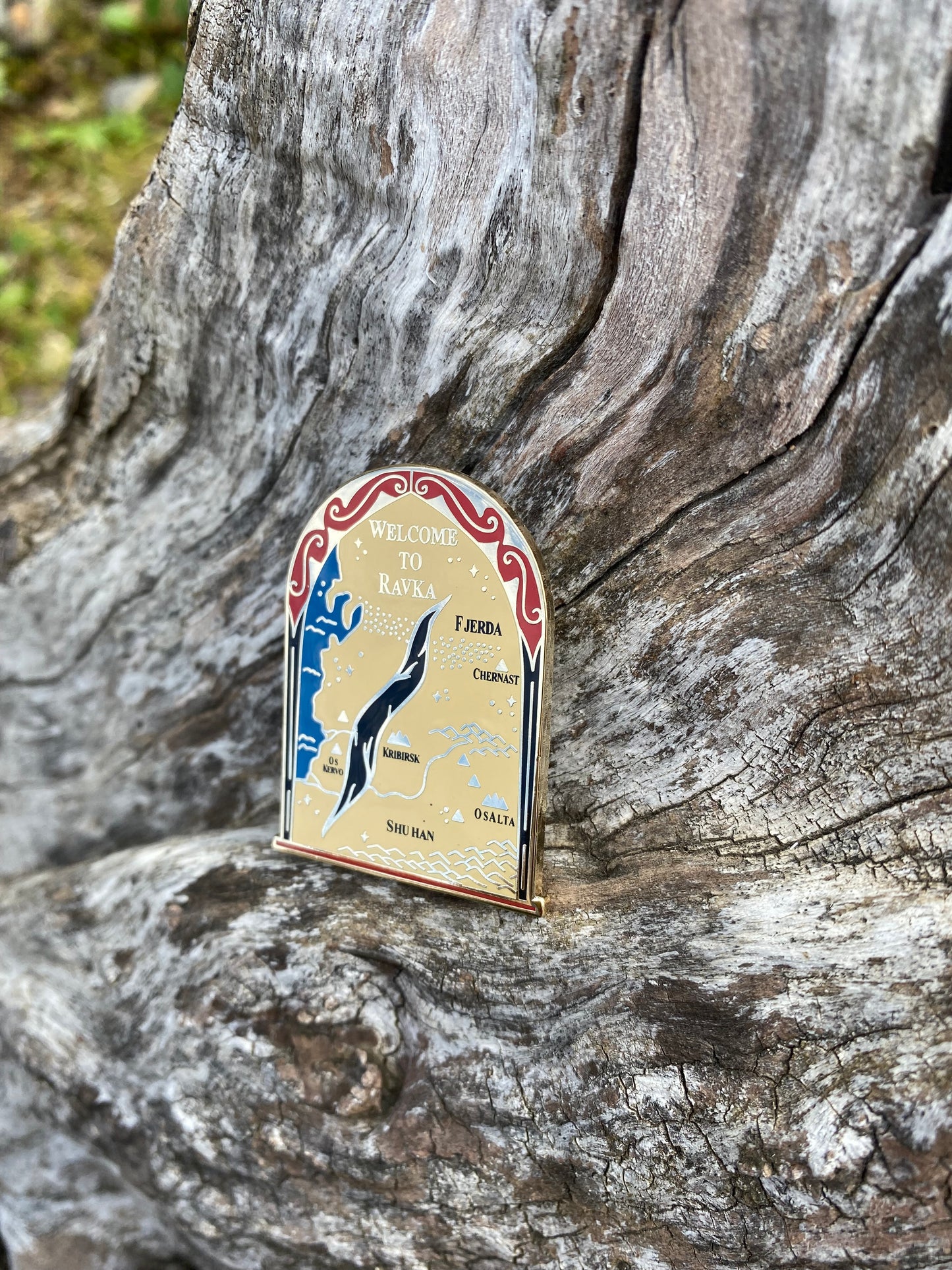 Ravka Map Destination Pin Six of Crows Book Lover Gift for Readers Hard Enamel Bookish Merch