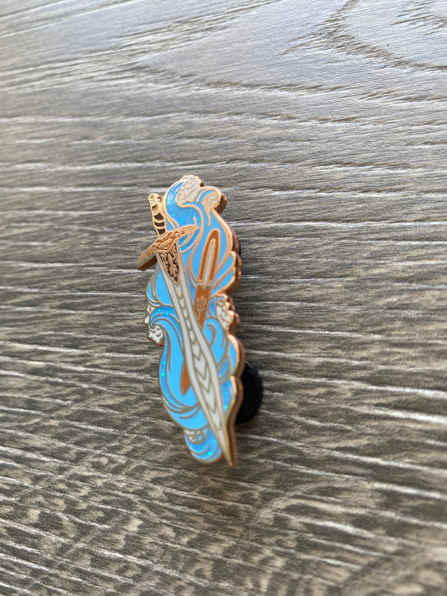 Ocean Sword Tools of the Trade Hard Enamel Pin Riptide Percy Demigod