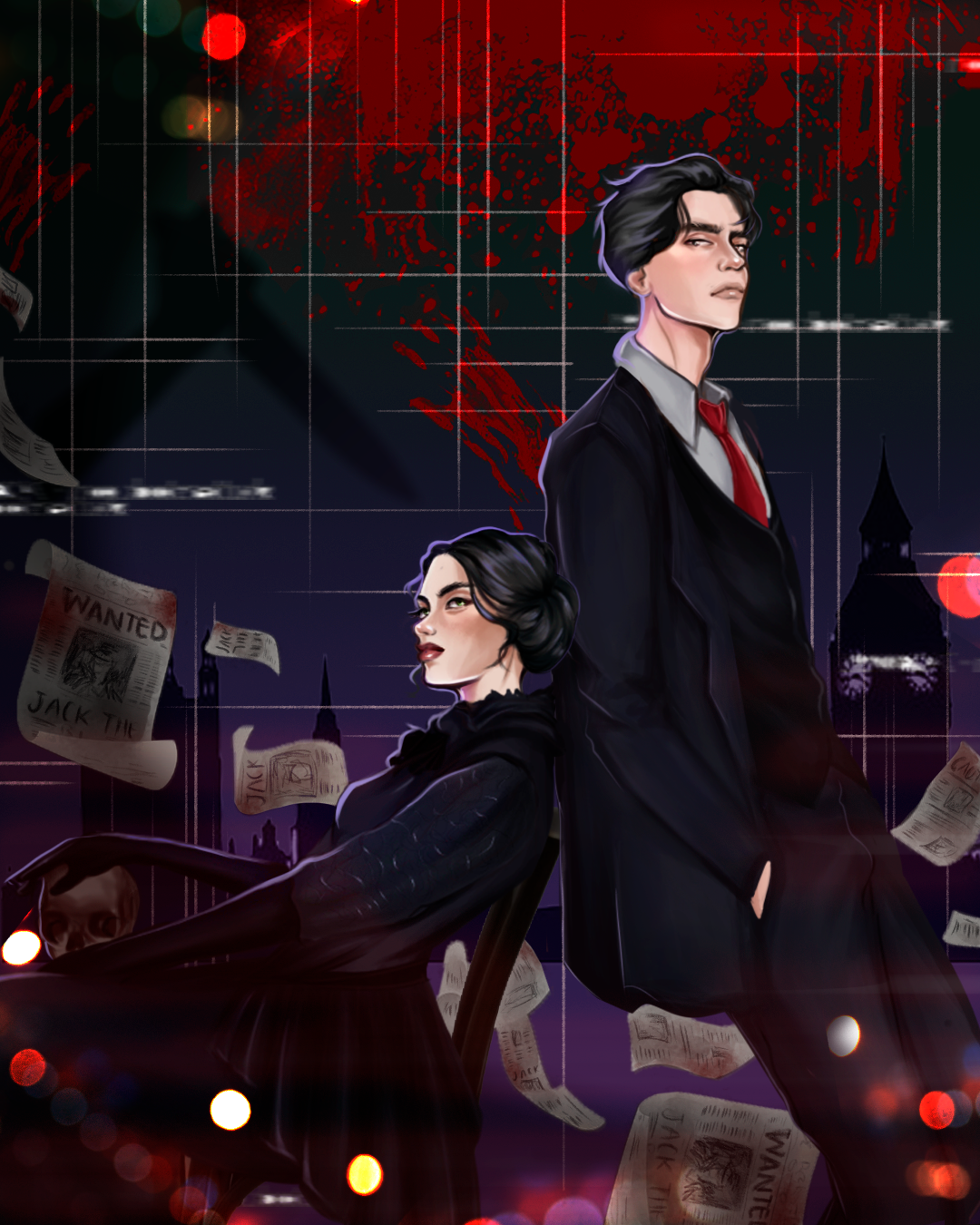 Audrey Rose and Thomas Stalking Jack the Ripper Booksleeve