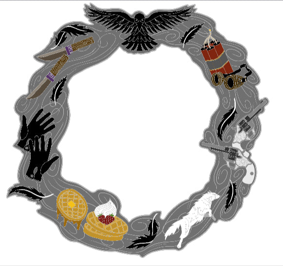 SOC Enchanted Elements Wreath Pin Crows Hard Enamel Pin Bookish Pins Reader Gifts Book Lover Pin Ketterdam Bookish Book Characters