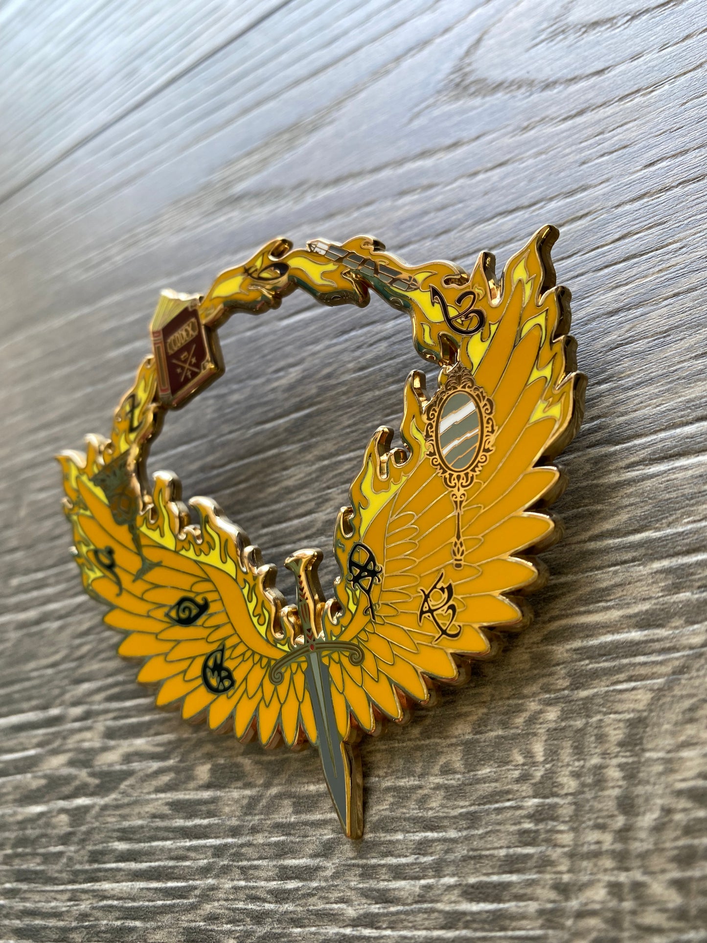 Shadowhunters Heavenly Fire Wreath Style Pin Enchanted Elements