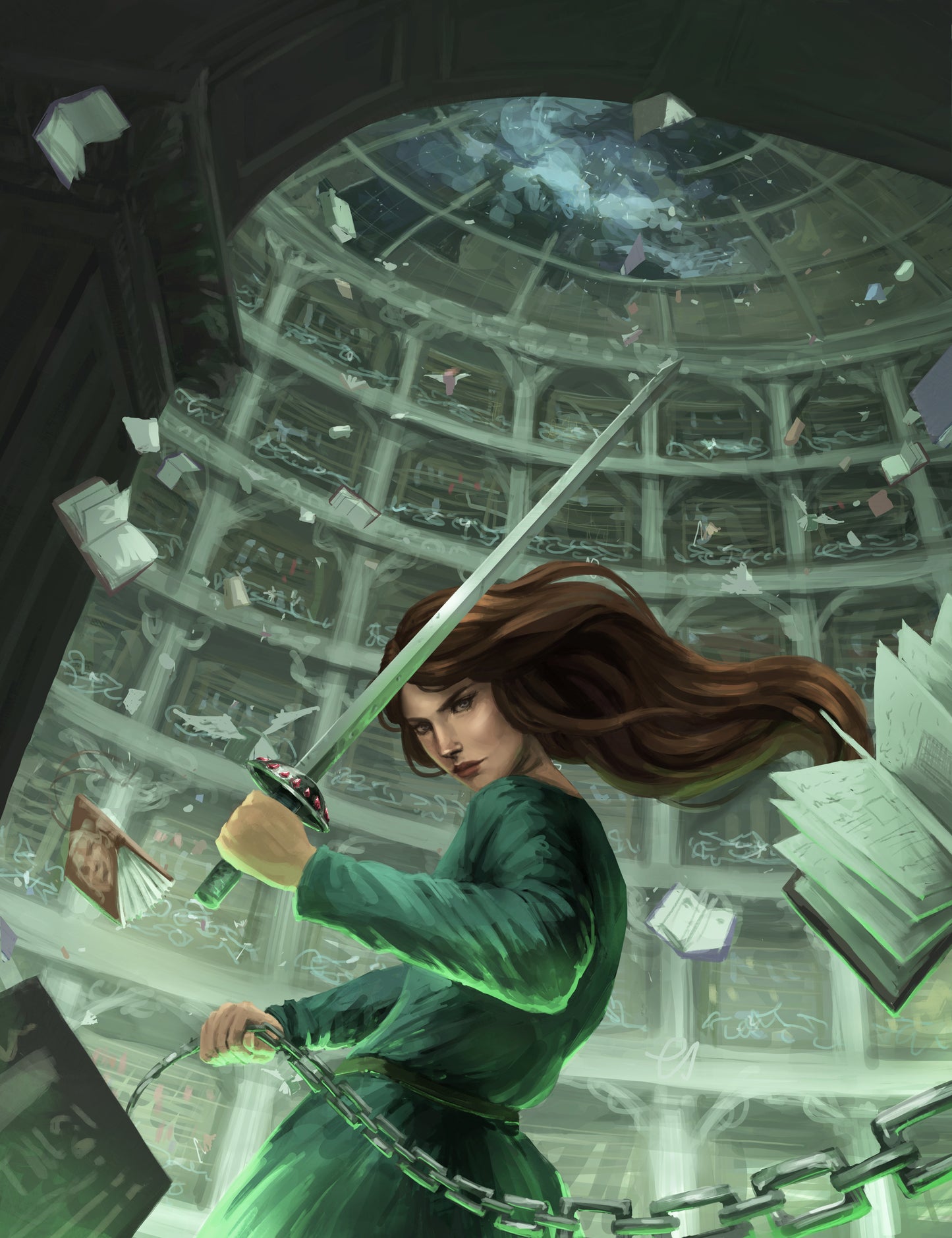 Sorcery of Thorns Elizabeth in the Library 5x7" Art Print