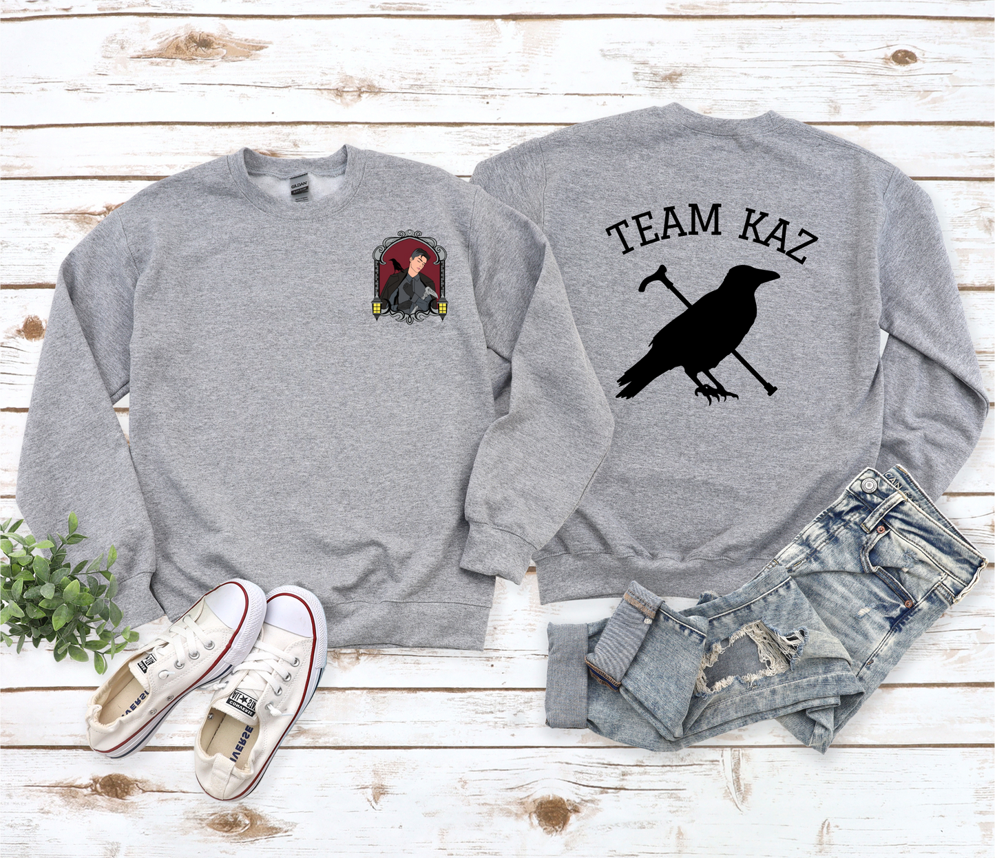 Team Kaz Crewneck Sweatshirt SOC Clothing Gift For Book Lover Reader Gifts Best Friend Crows Dirtyhands Apparel Bookish Merch