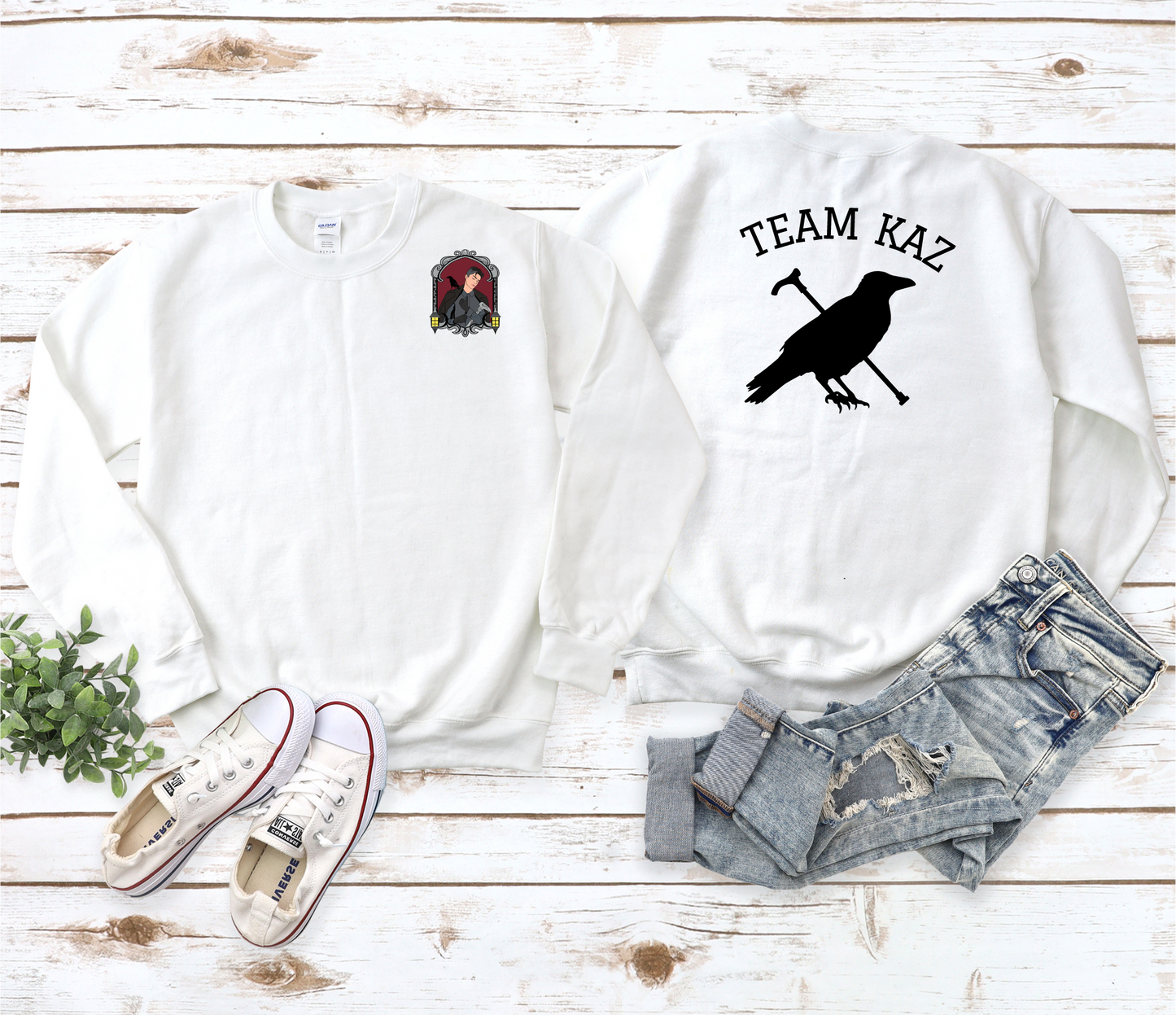 Team Kaz Crewneck Sweatshirt SOC Clothing Gift For Book Lover Reader Gifts Best Friend Crows Dirtyhands Apparel Bookish Merch