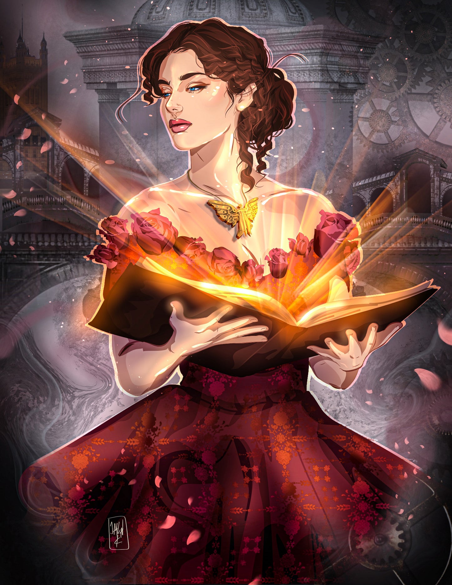 5x7 Clockwork Princess Art Print Tessa Gray Character Art Fan Art Infernal Devices Shadowhunters Clockwork Princess Book Lover Cassie Clare