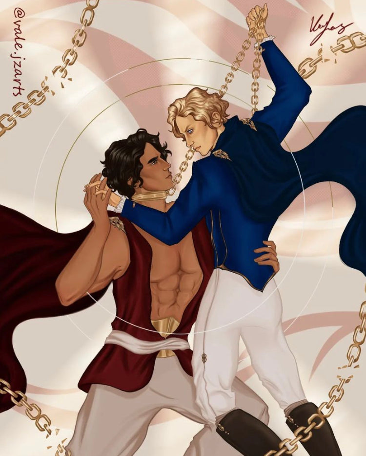 5x7 The Captive Price Foiled Art Print Book Couples Fan Art Reader Gift For Them Character Art LGBTQ Characters Book Lover Gifts Reader