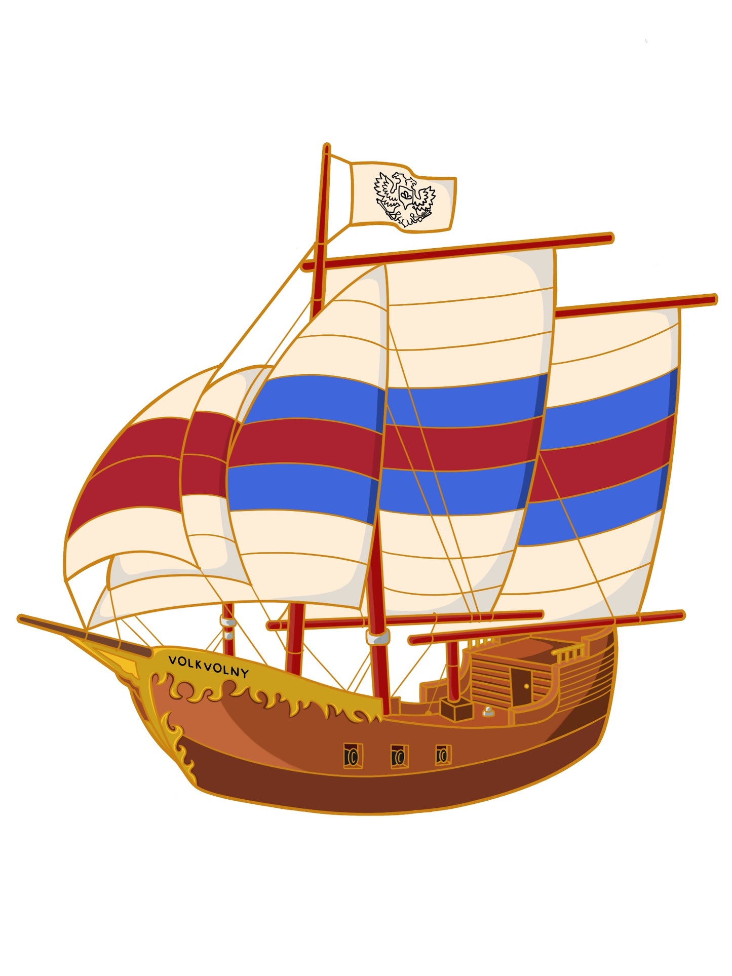 Volkvolny Wolf of the Waves Ship SOC Crows Enamel Pin Bookish Merch Reader Gifts for Him Gift For Her Enchanted Rides Reader Gifts For Them