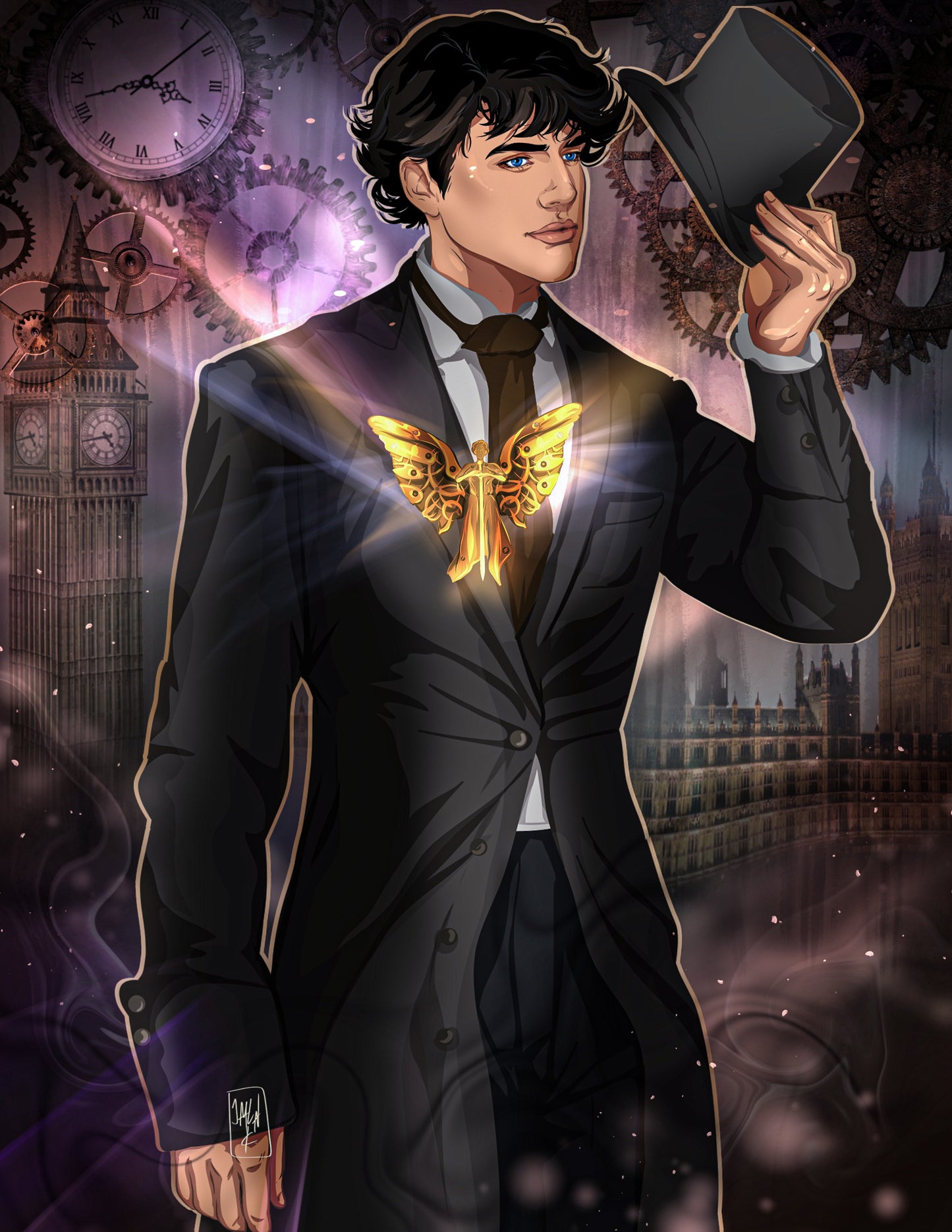 5x7 Clockwork Angel Art Print Will Herondale Bookish Merch Reader Gift For Book Lover Cassie Clare Gift For Her Book Lover Character Art Fan