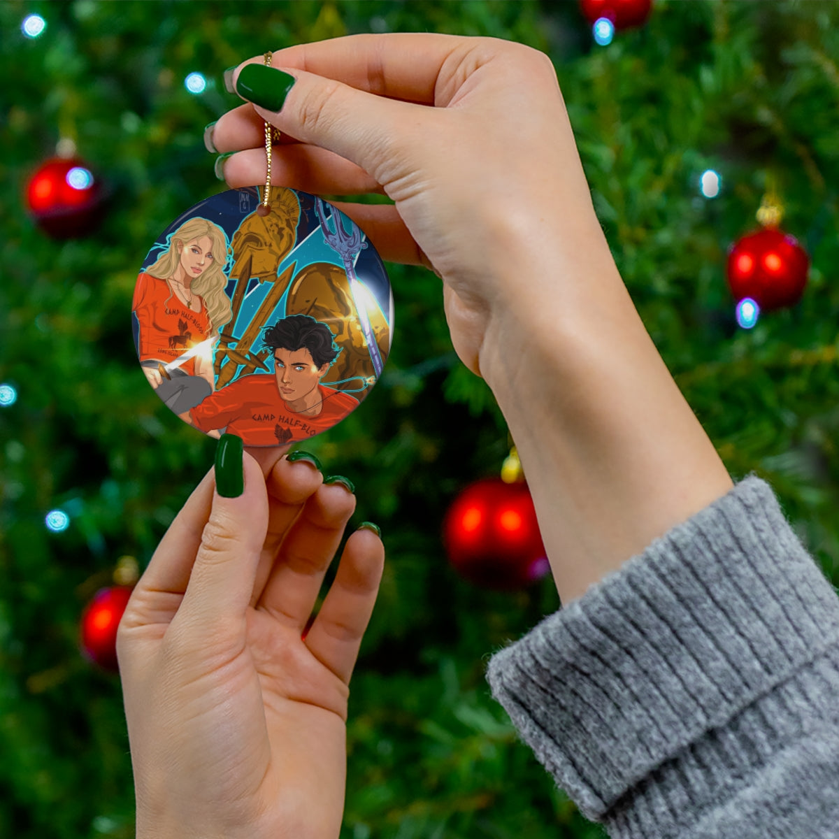 PJO Ceramic Ornament Gift for Book Lovers Gift For Her Reader Bookish Merch Bookish Characters Book Couples Tree Keepsake